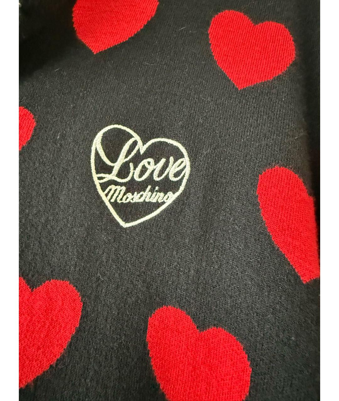 LOVE MOSCHINO Черный кардиган, фото 4