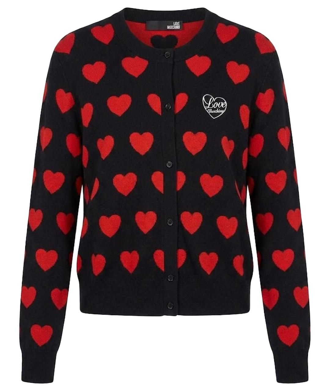 LOVE MOSCHINO Черный кардиган, фото 1