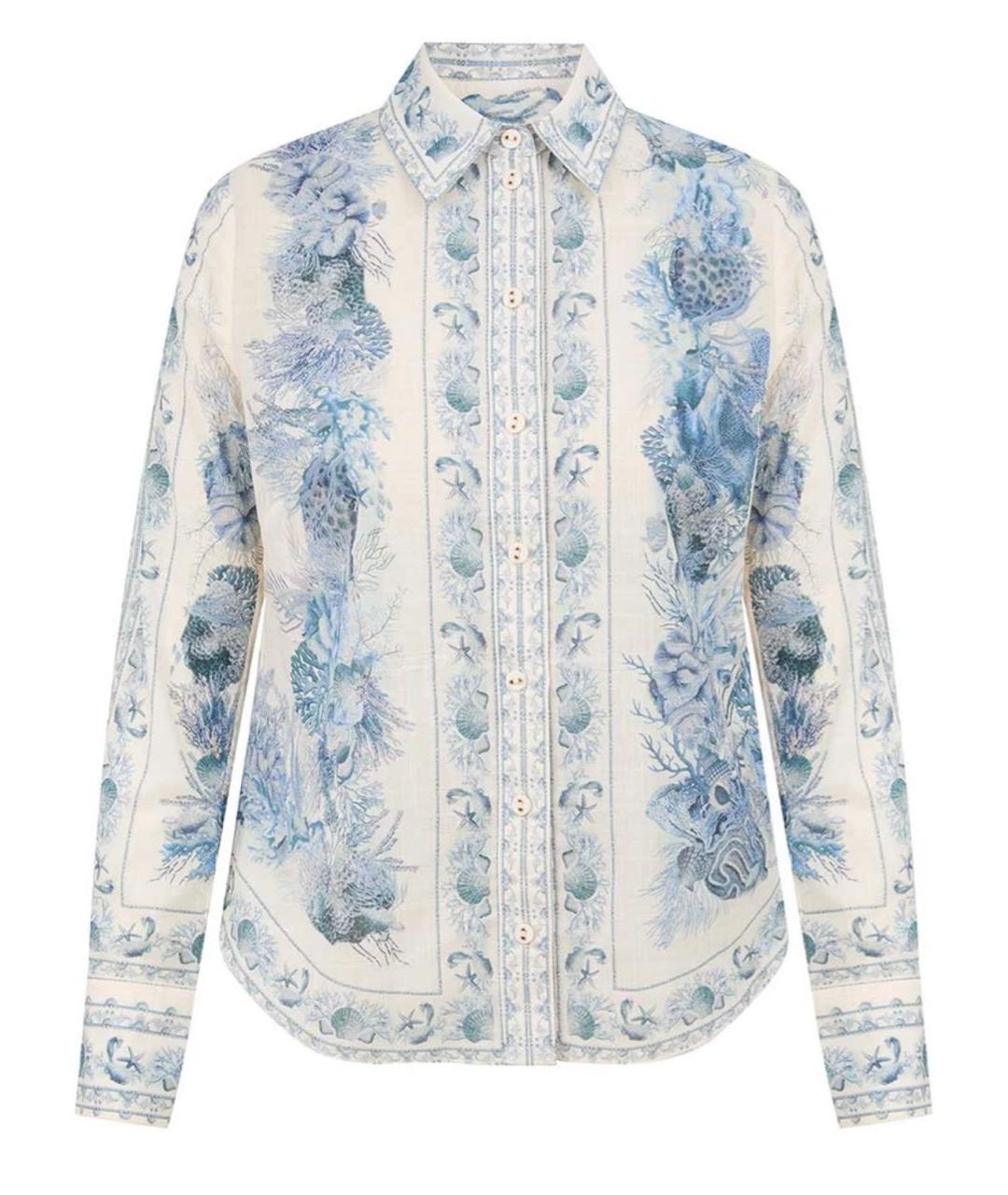 ZIMMERMANN Голубая хлопковая рубашка, фото 9