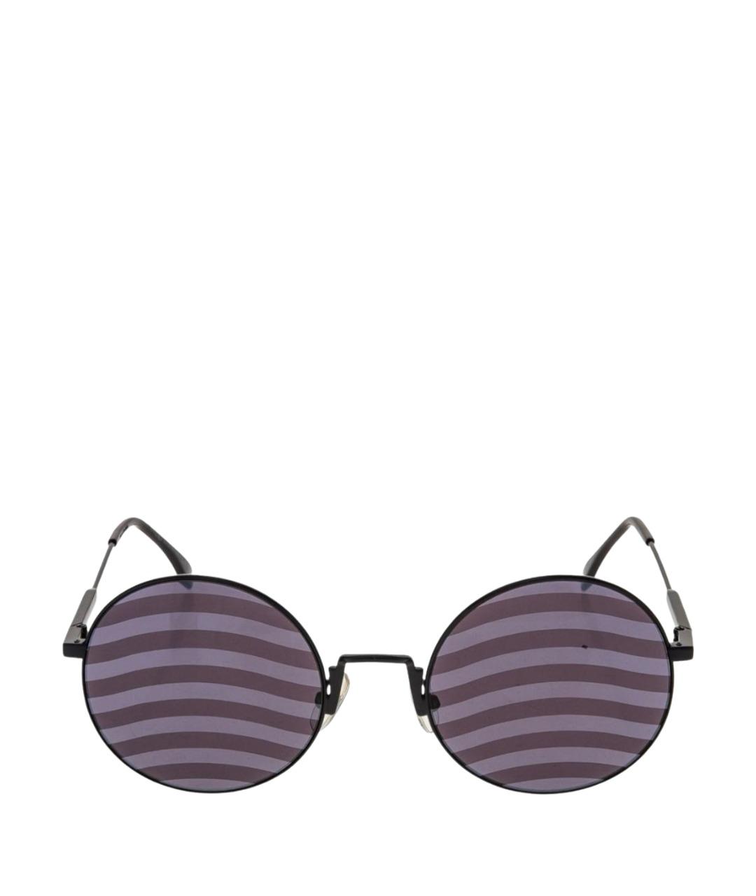 FENDI Фиолетовые металлические солнцезащитные очки, фото 1