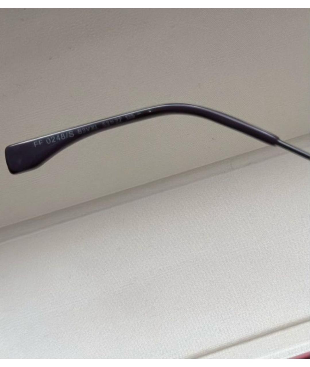 FENDI Фиолетовые металлические солнцезащитные очки, фото 5