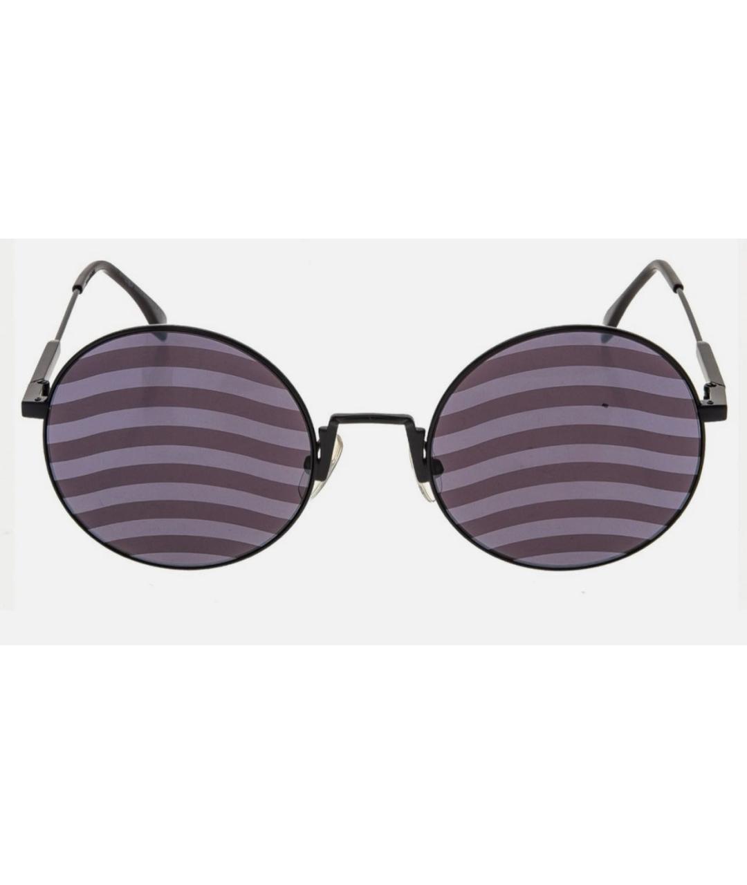 FENDI Фиолетовые металлические солнцезащитные очки, фото 7