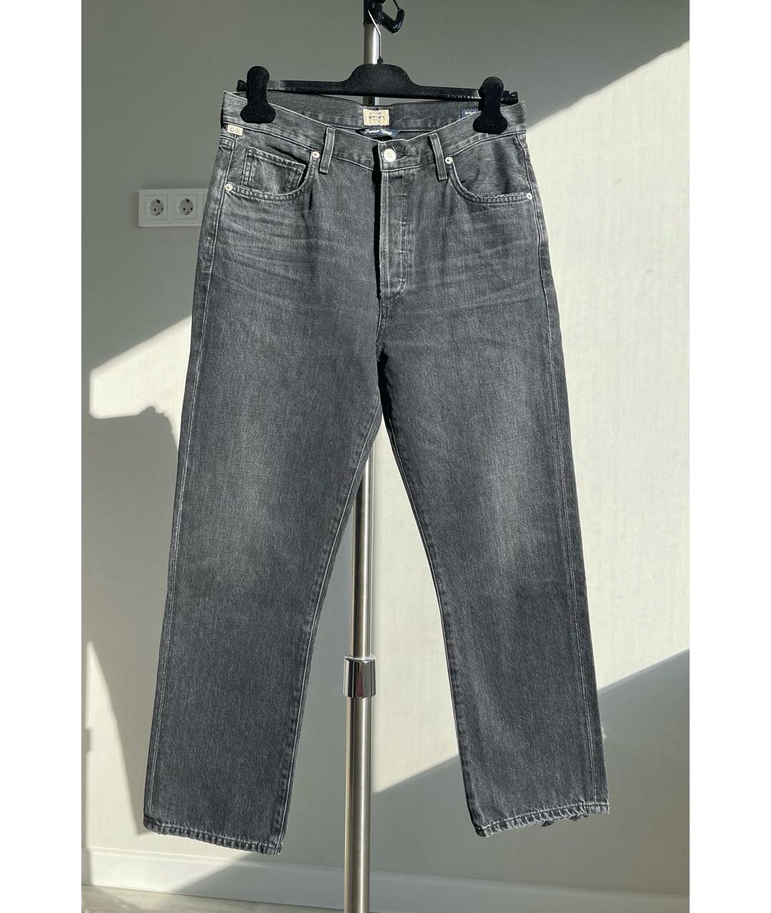 Citizien Of Humanity Черные хлопковые прямые джинсы, фото 7