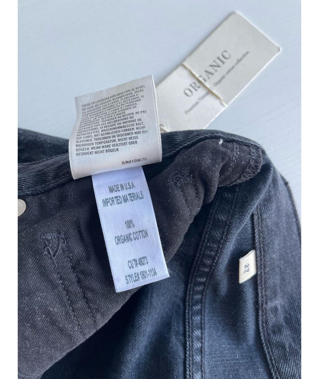 Citizien Of Humanity Черные хлопковые прямые джинсы, фото 6