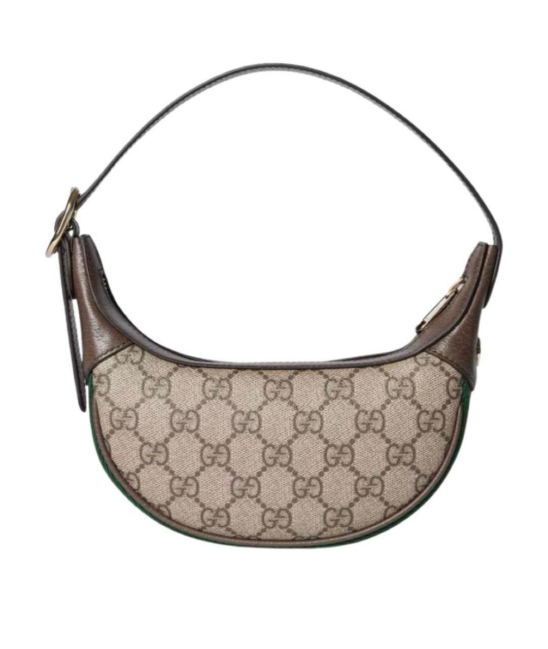 GUCCI Коричневая кожаная сумка с короткими ручками, фото 9