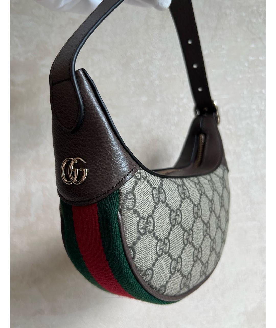 GUCCI Коричневая кожаная сумка с короткими ручками, фото 7