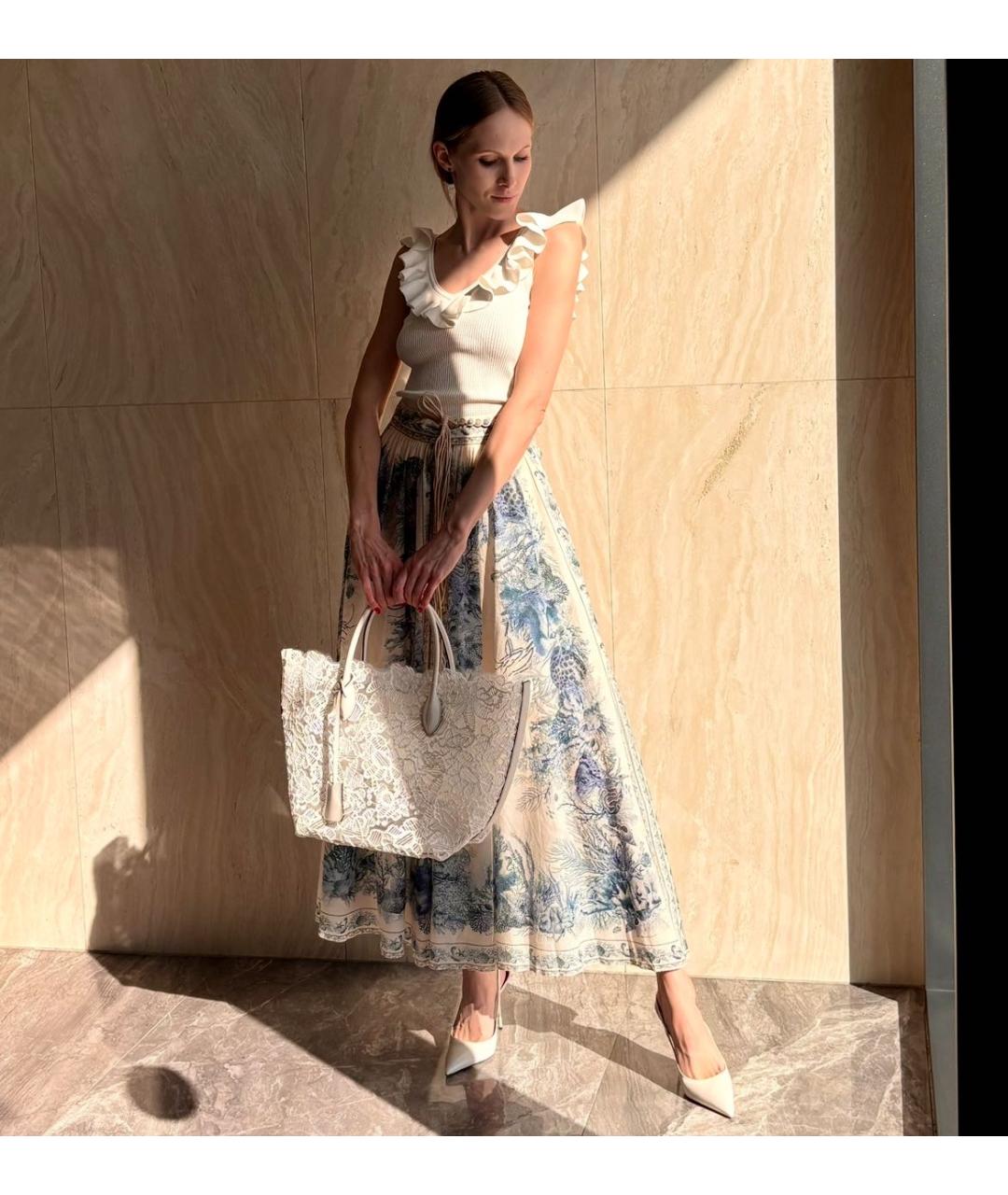 ZIMMERMANN Голубая хлопковая юбка макси, фото 7