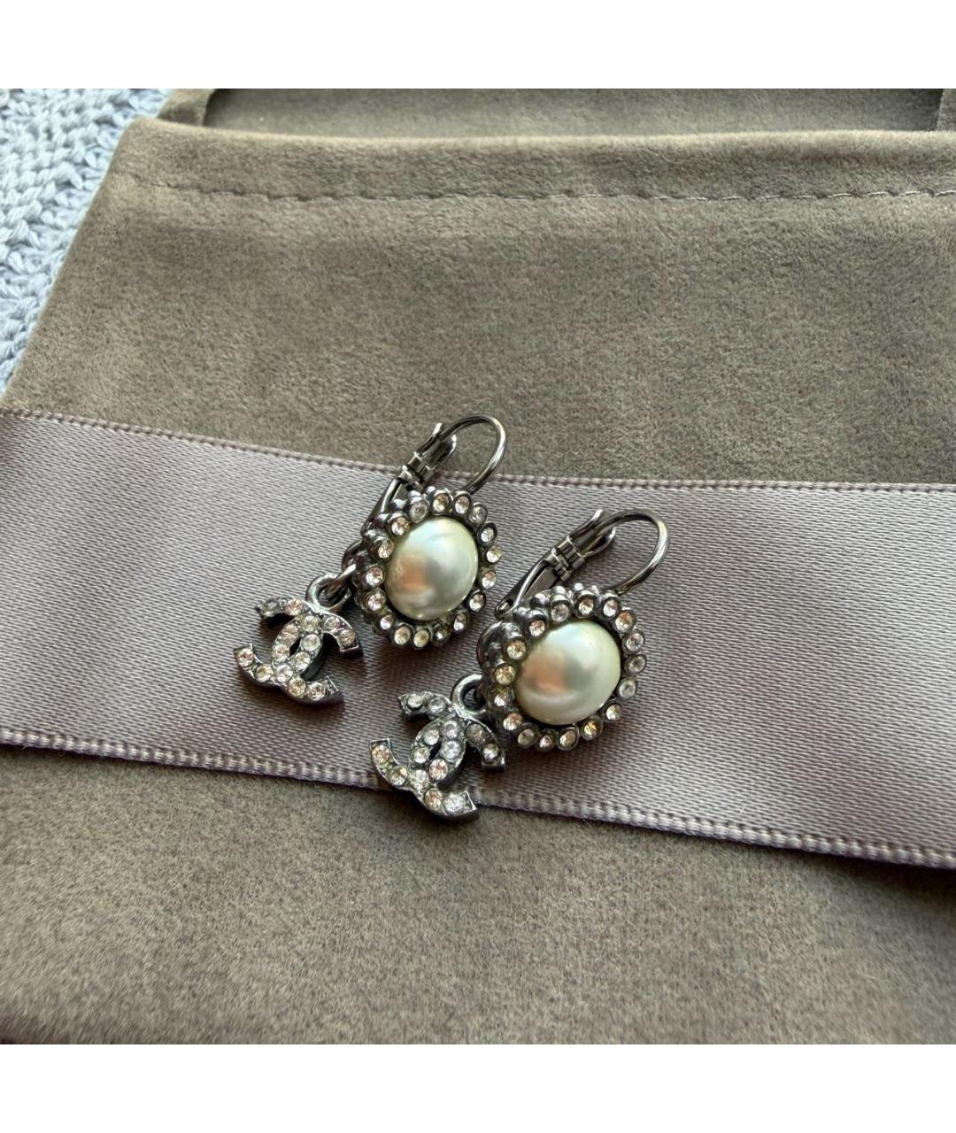 CHANEL Серые серьги, фото 6