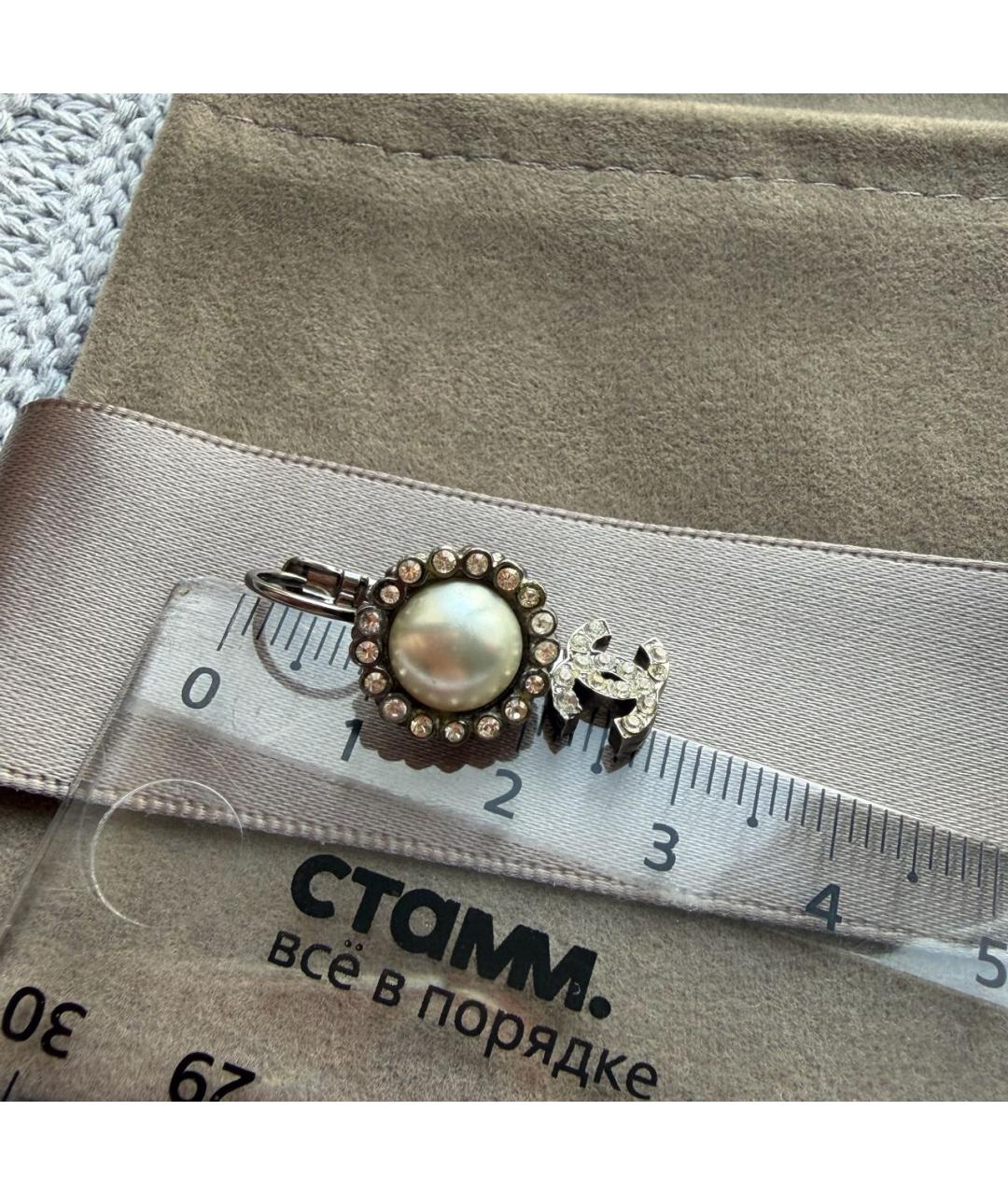 CHANEL Серые серьги, фото 4