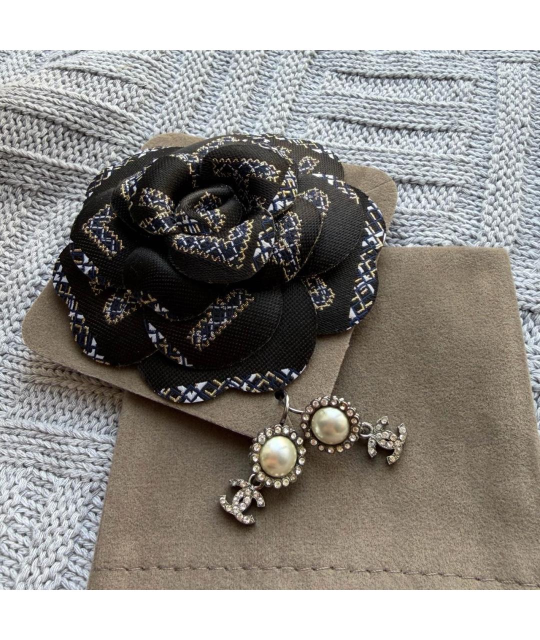 CHANEL Серые серьги, фото 8