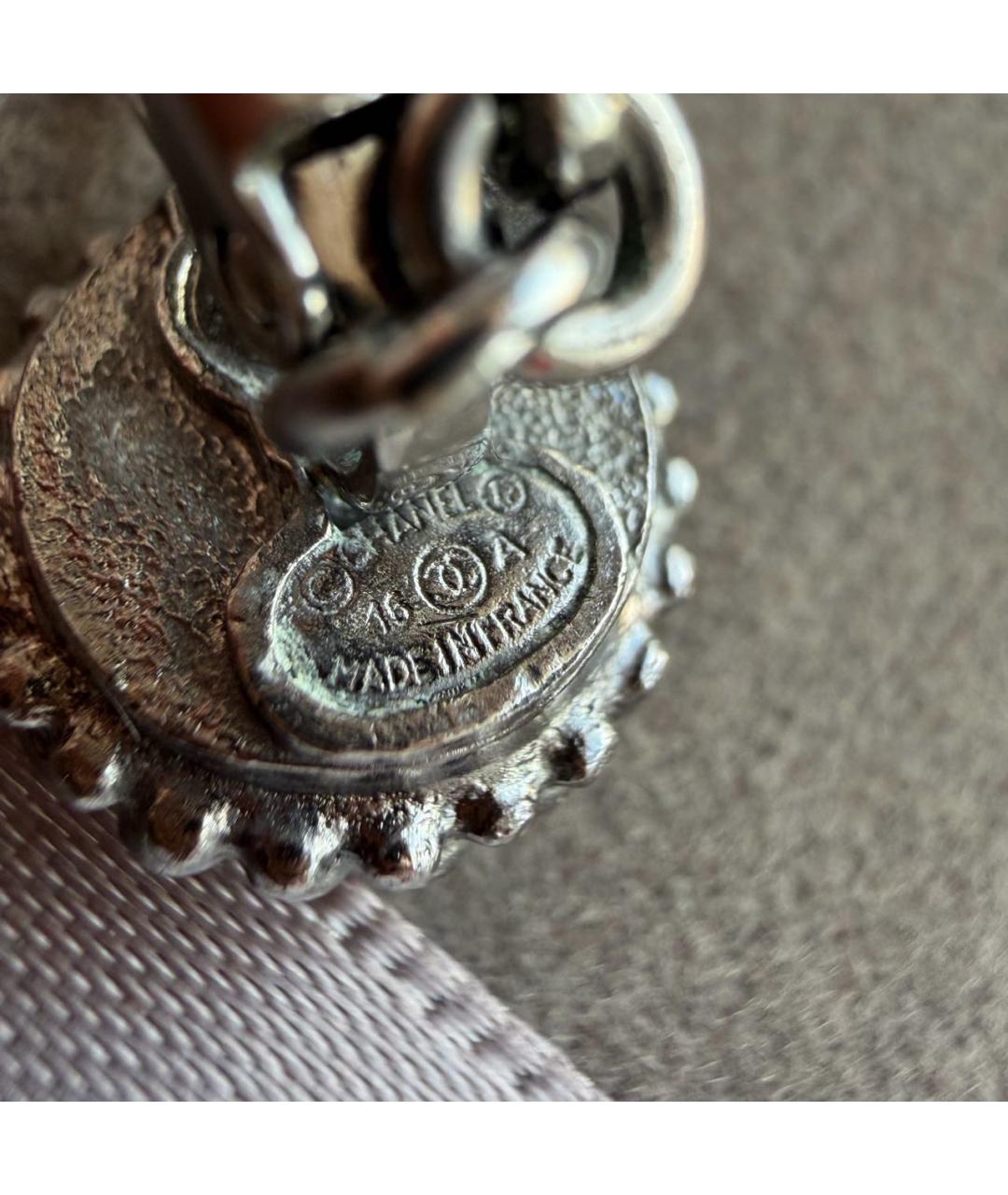 CHANEL Серые серьги, фото 5