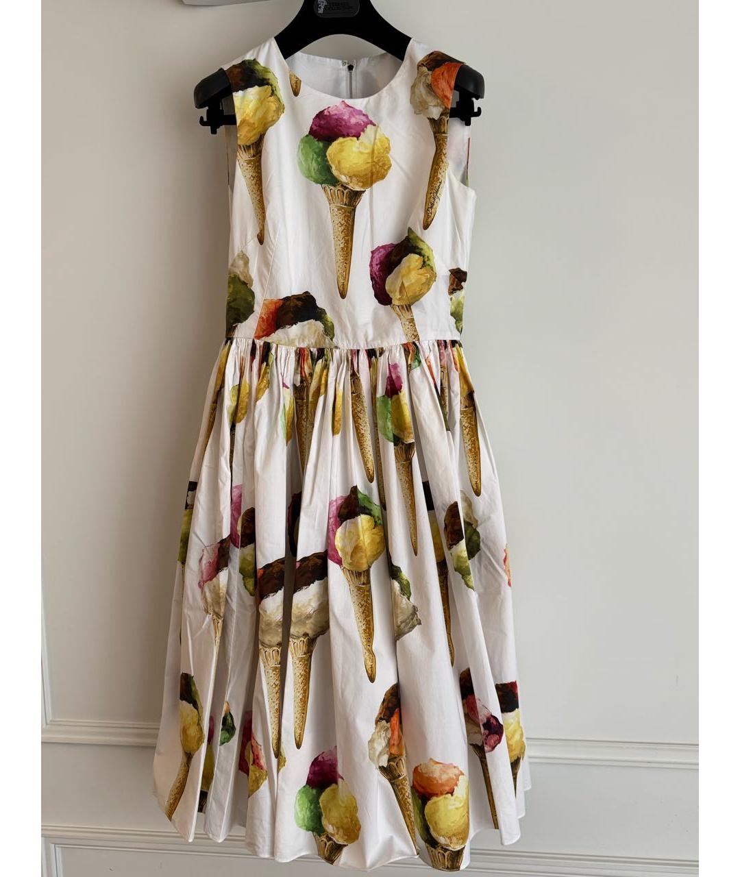 DOLCE&GABBANA Мульти хлопковое повседневное платье, фото 4