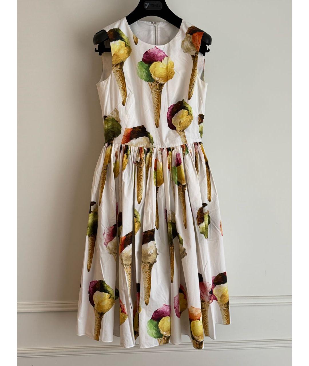 DOLCE&GABBANA Мульти хлопковое повседневное платье, фото 5