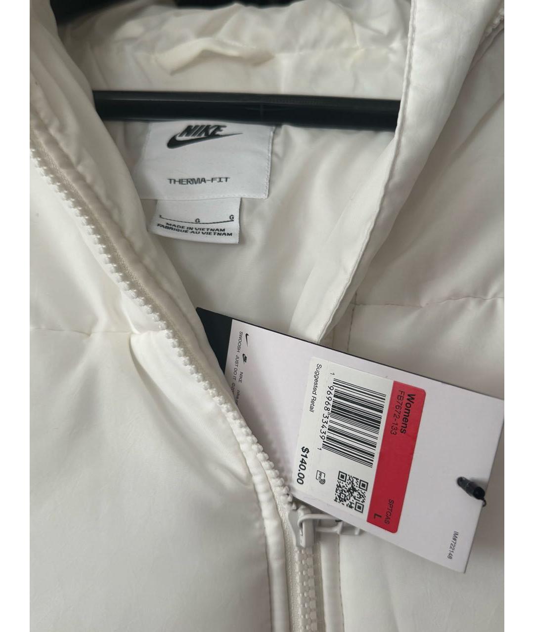 NIKE Белая полиэстеровая куртка, фото 3