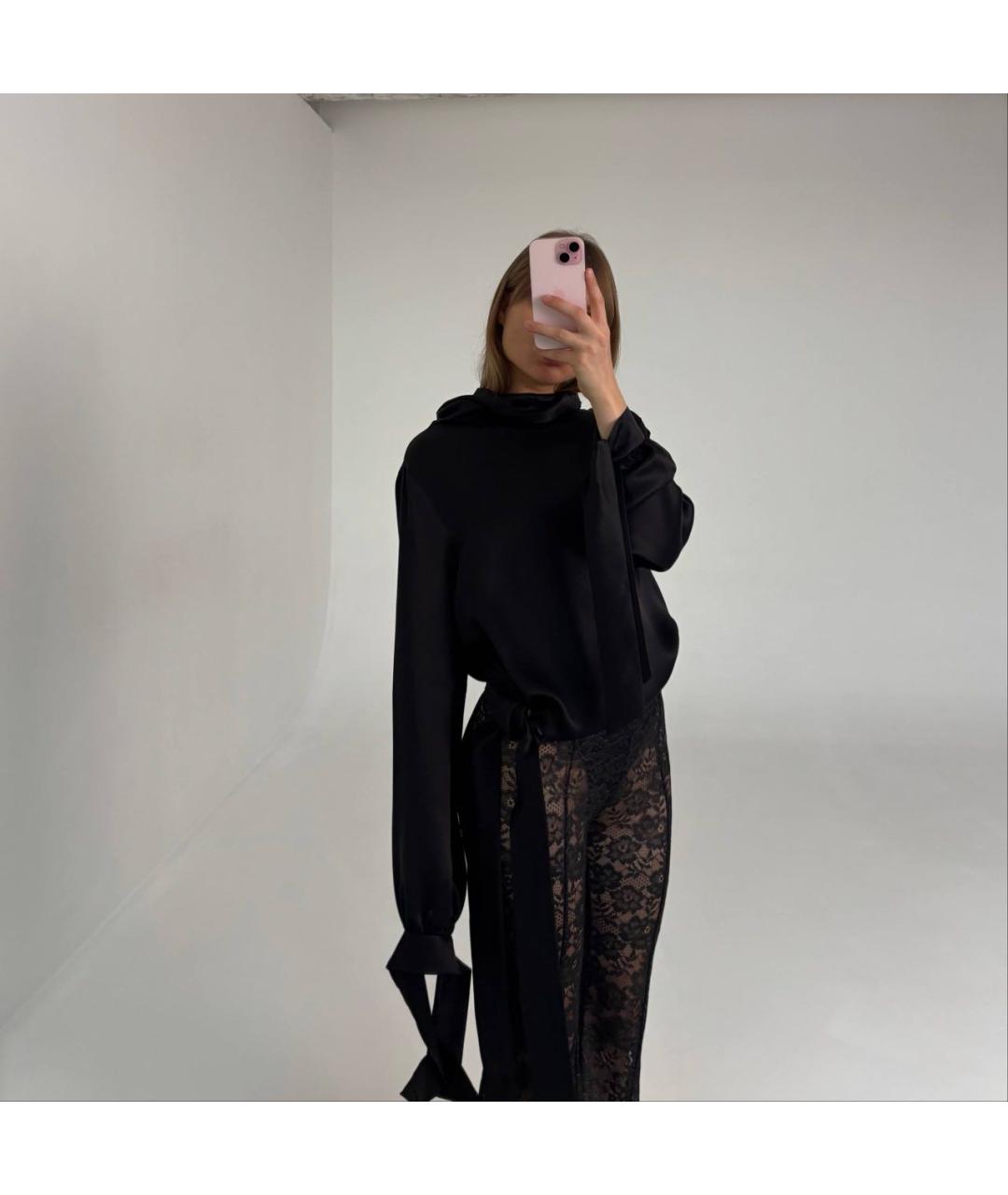 ESCADA Черная шелковая блузы, фото 4