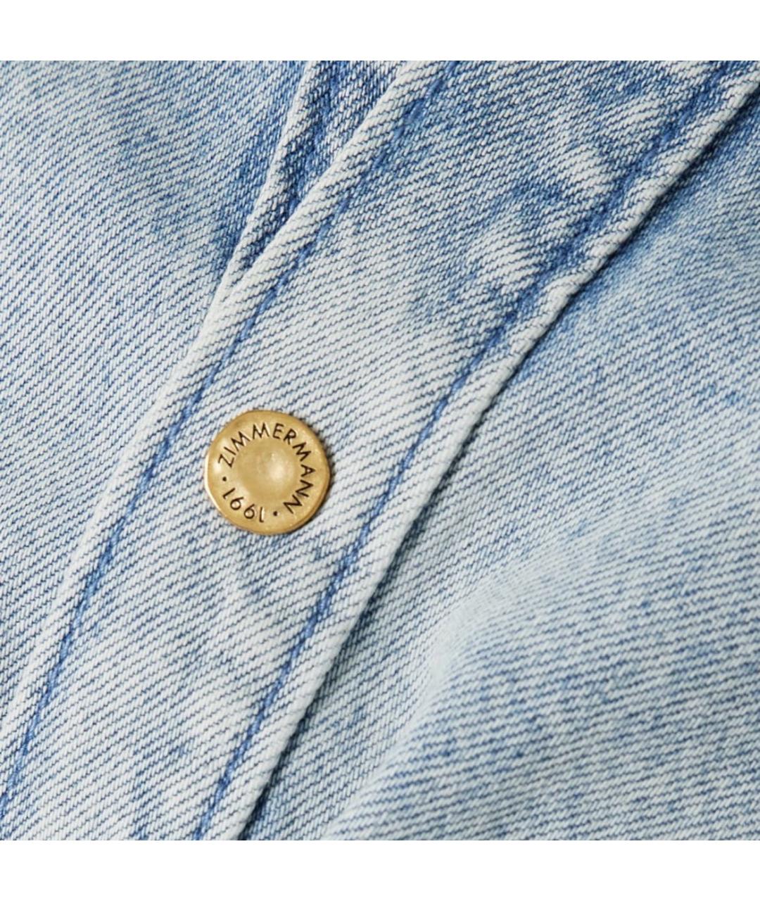 ZIMMERMANN Голубое хлопковое платье, фото 5