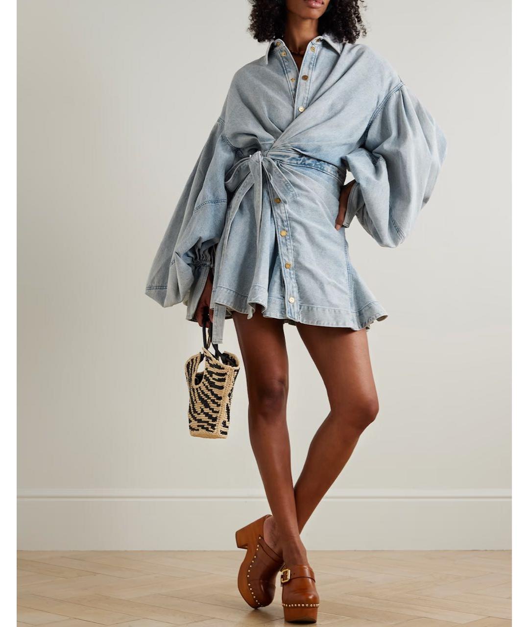 ZIMMERMANN Голубое хлопковое платье, фото 6