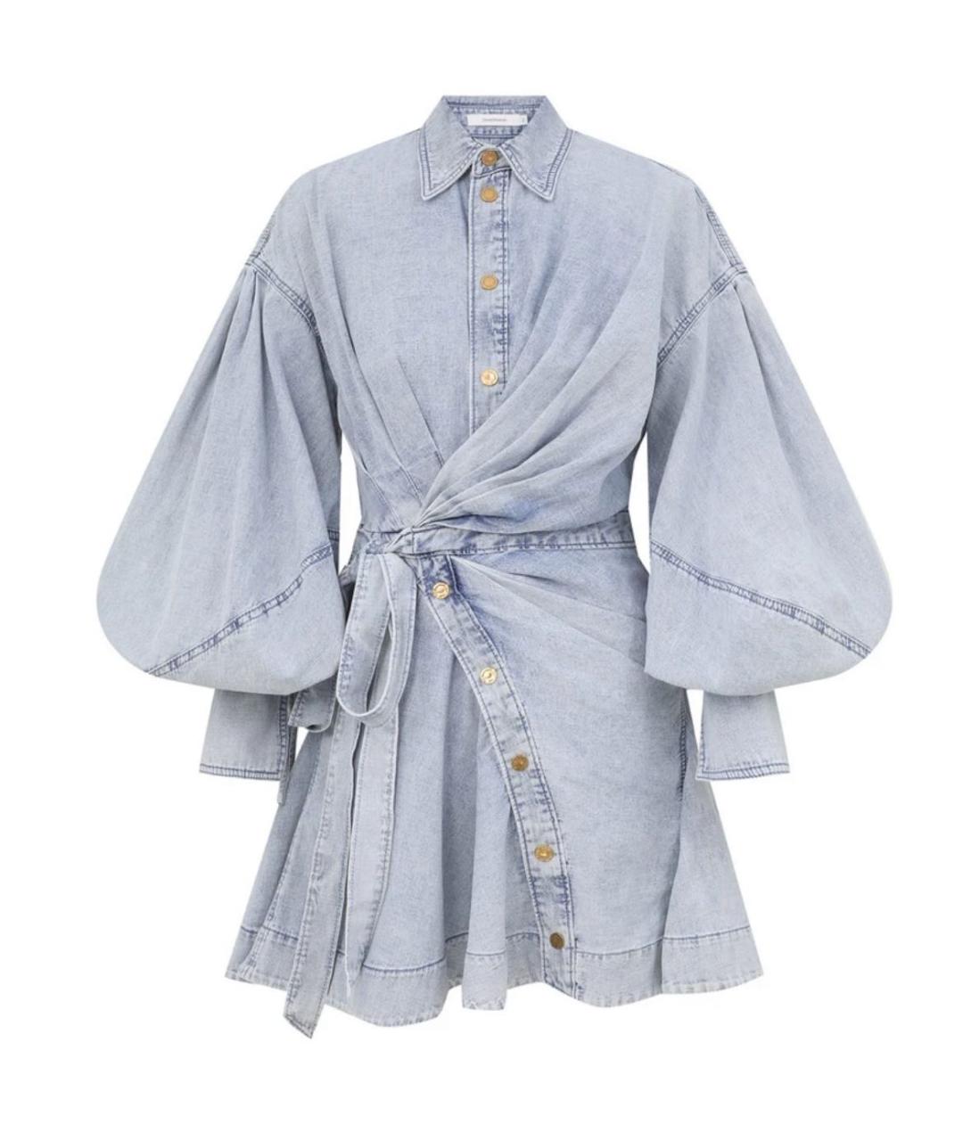 ZIMMERMANN Голубое хлопковое платье, фото 8