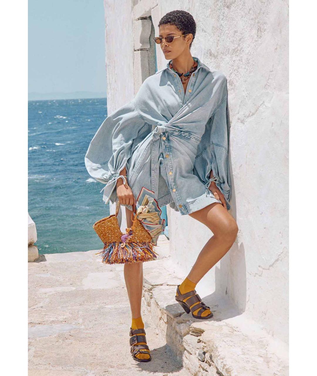 ZIMMERMANN Голубое хлопковое платье, фото 4