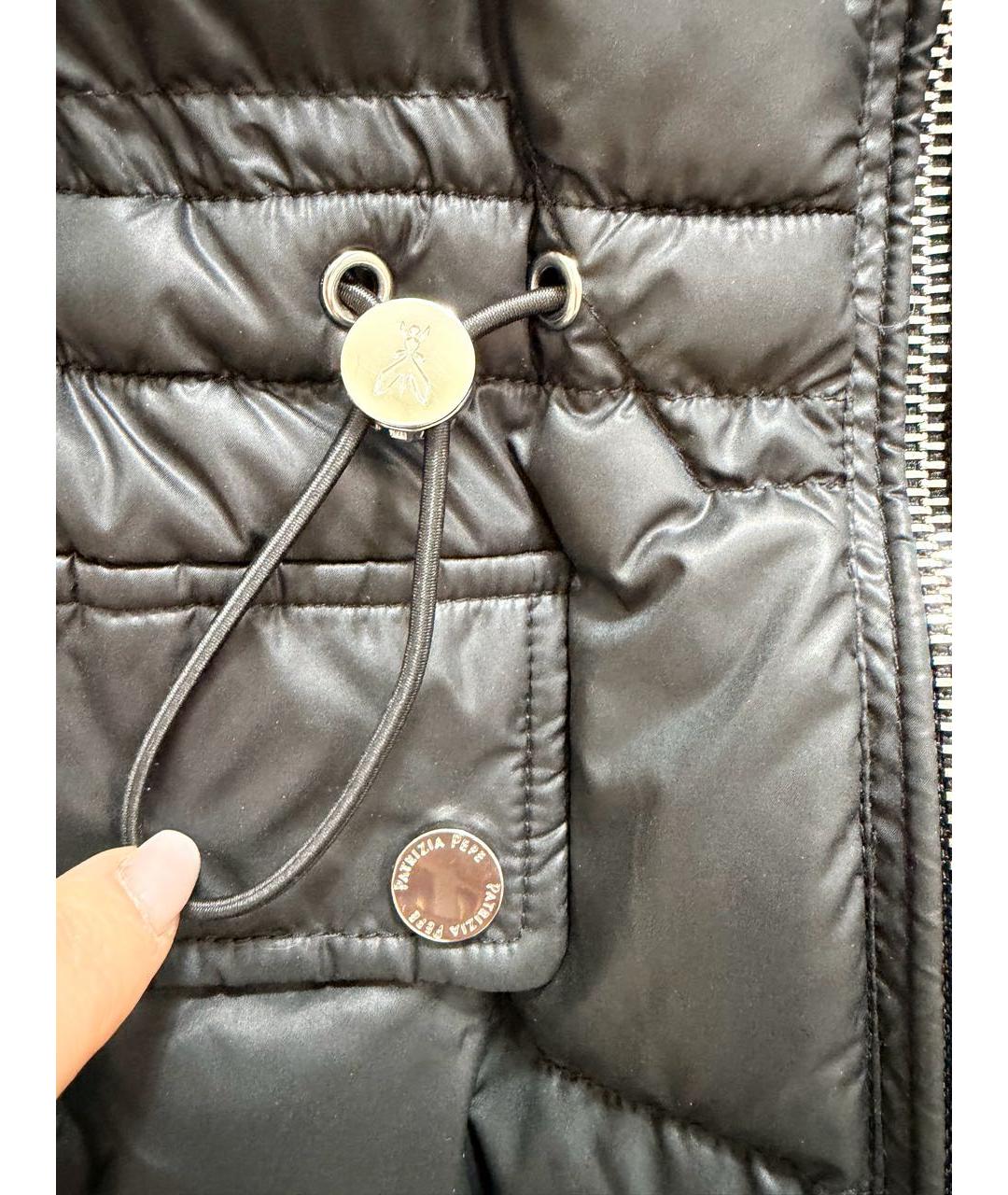 PATRIZIA PEPE Антрацитовая полиэстеровая куртка, фото 4