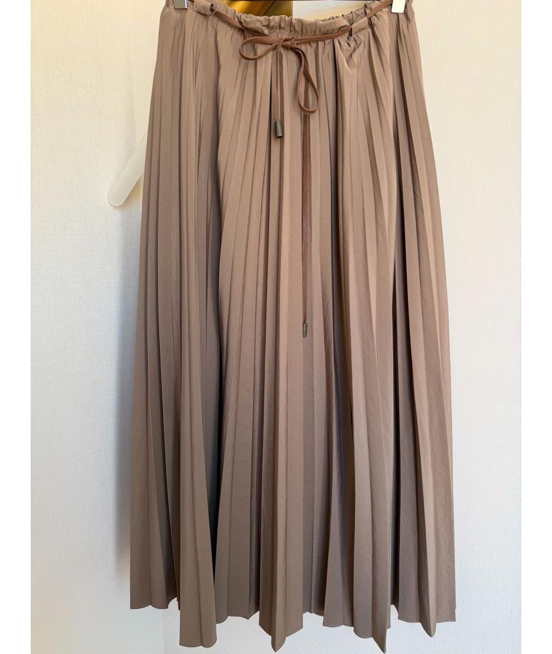 BRUNELLO CUCINELLI Бежевая юбка макси, фото 2