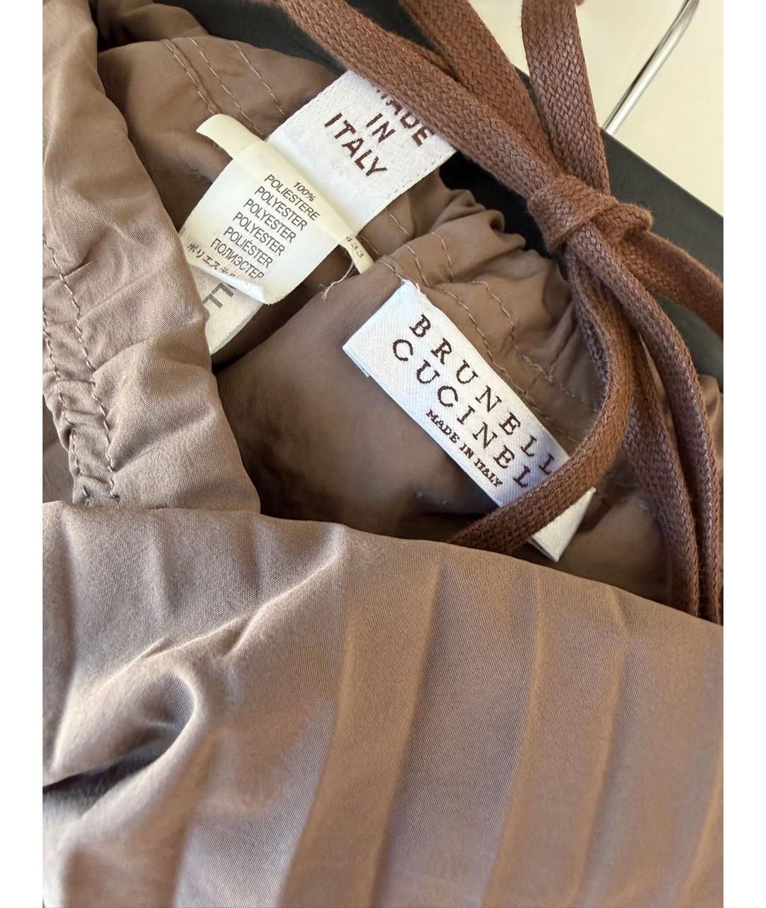 BRUNELLO CUCINELLI Бежевая юбка макси, фото 6
