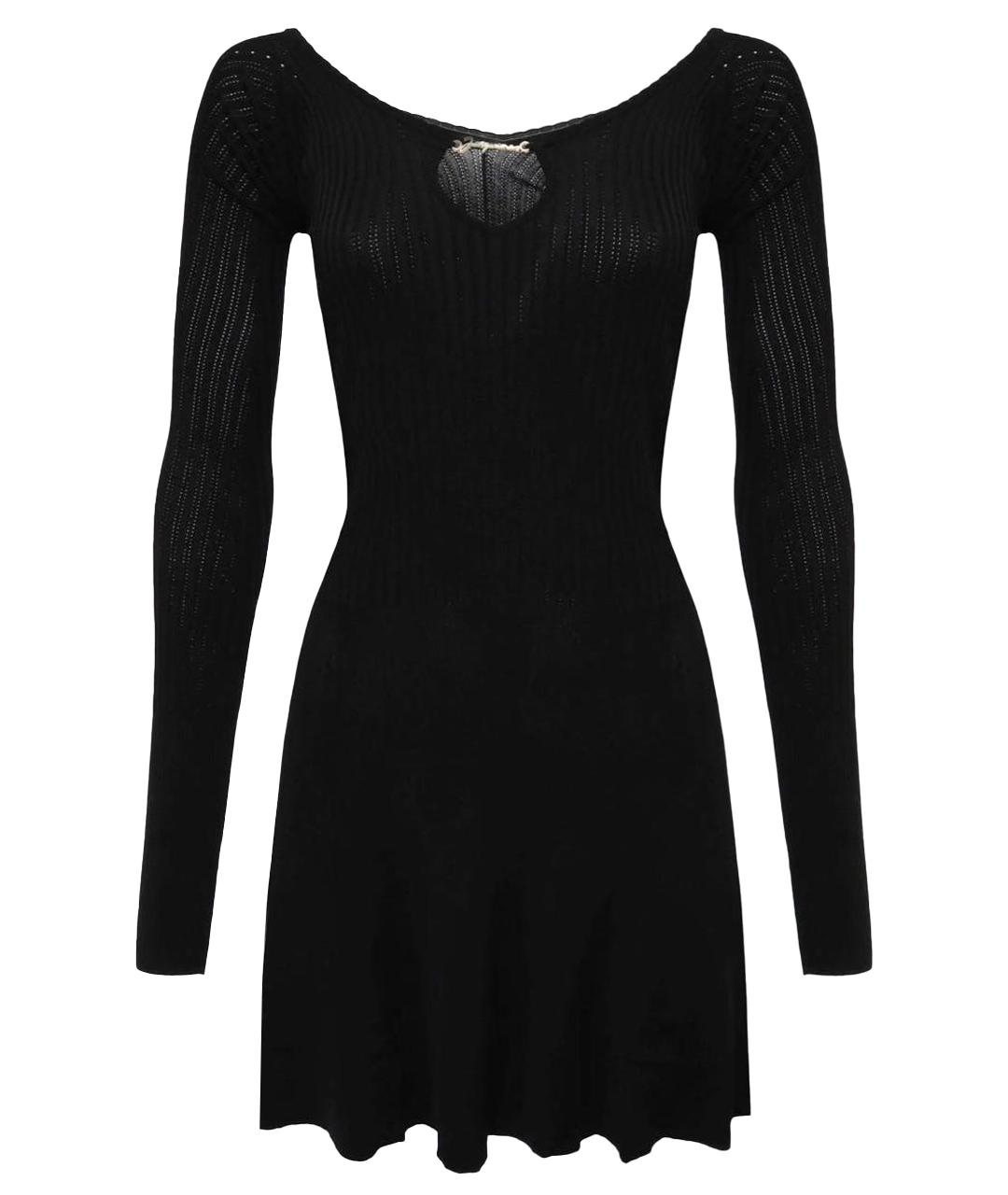 JACQUEMUS Черное вискозное повседневное платье, фото 1