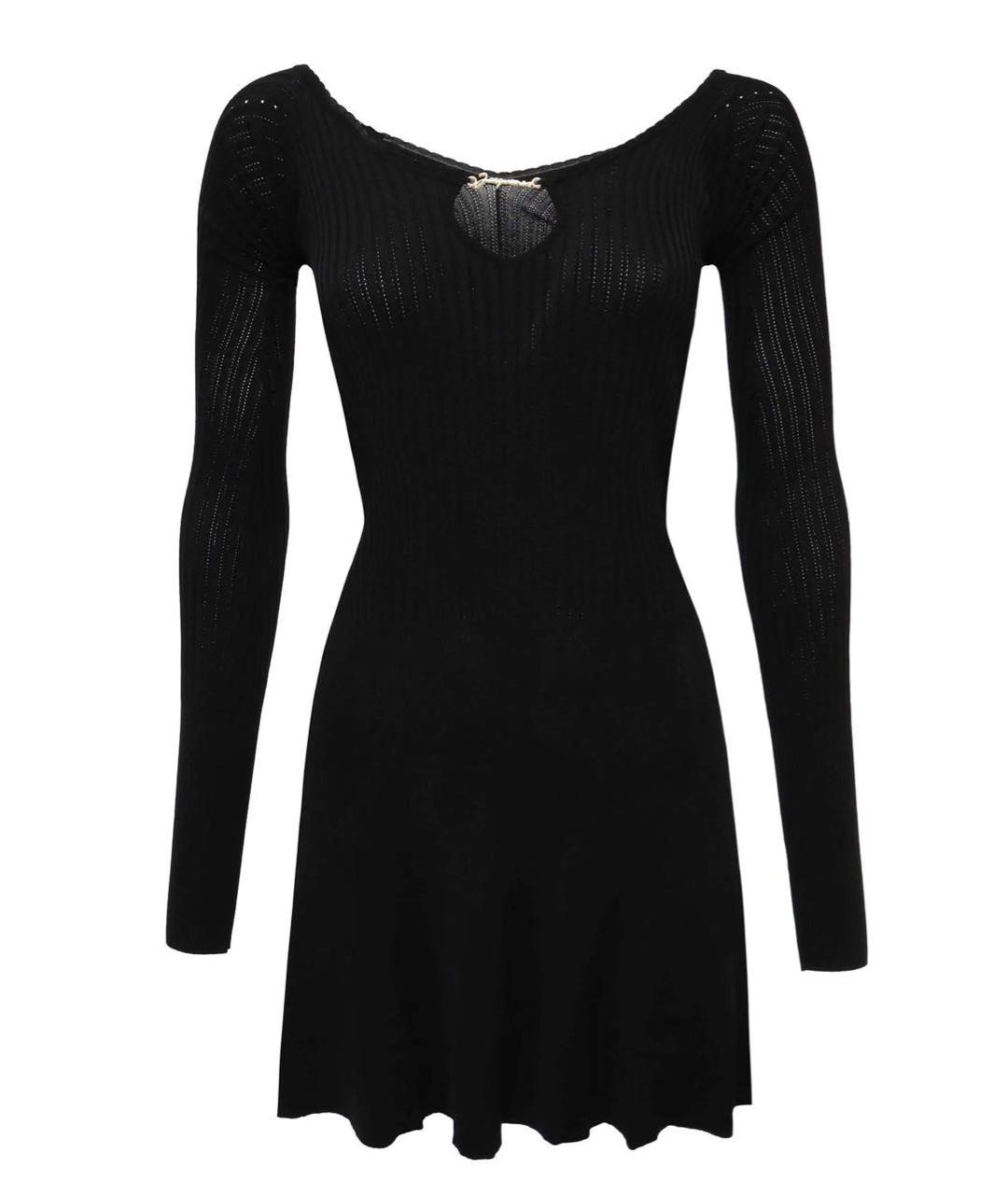 JACQUEMUS Черное вискозное повседневное платье, фото 6