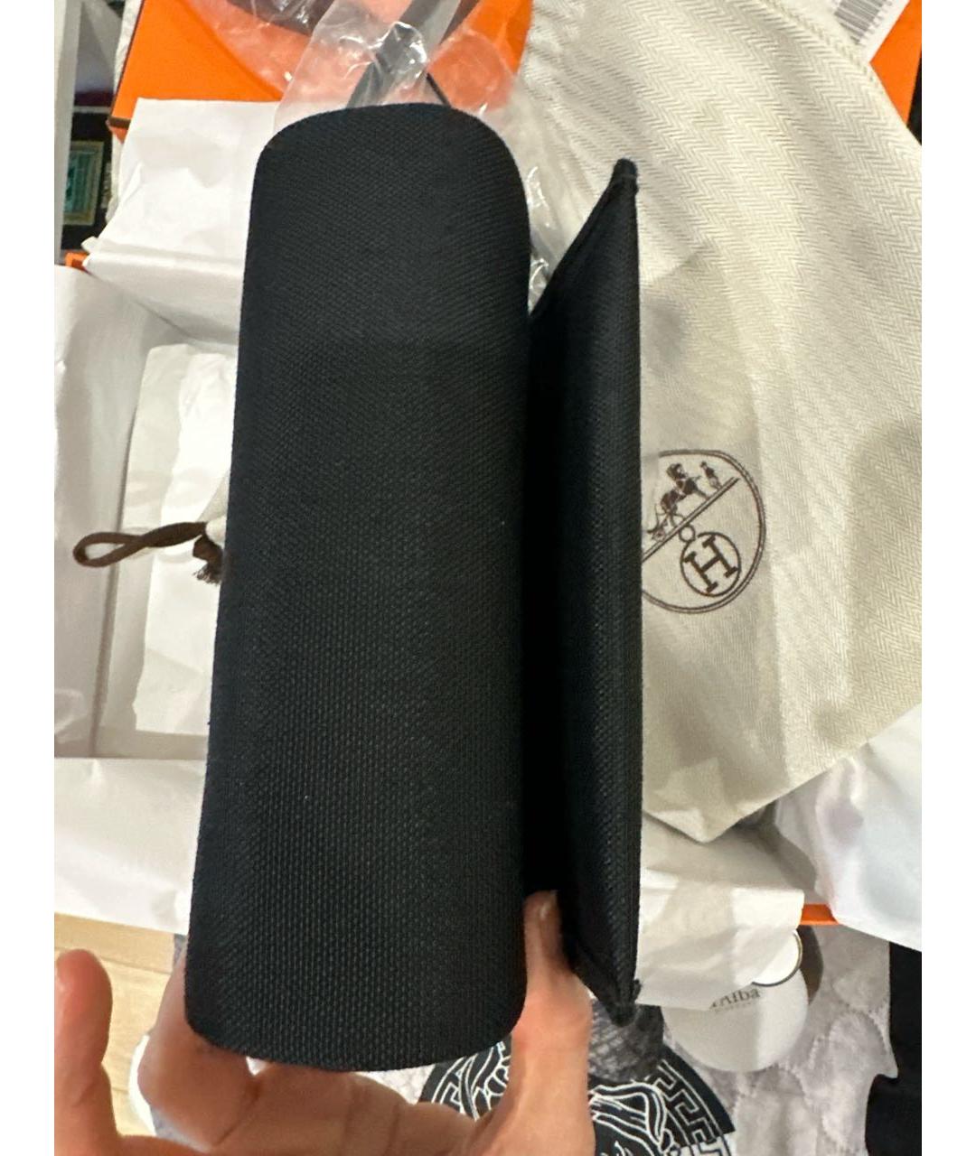 HERMES Черная тканевая сумка через плечо, фото 4