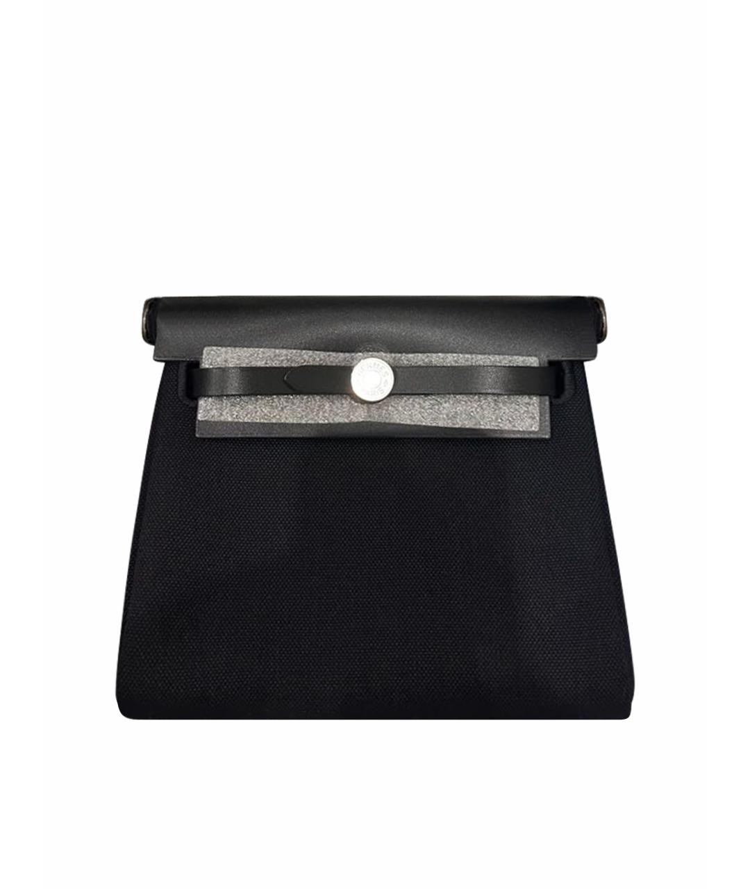 HERMES Черная тканевая сумка через плечо, фото 1