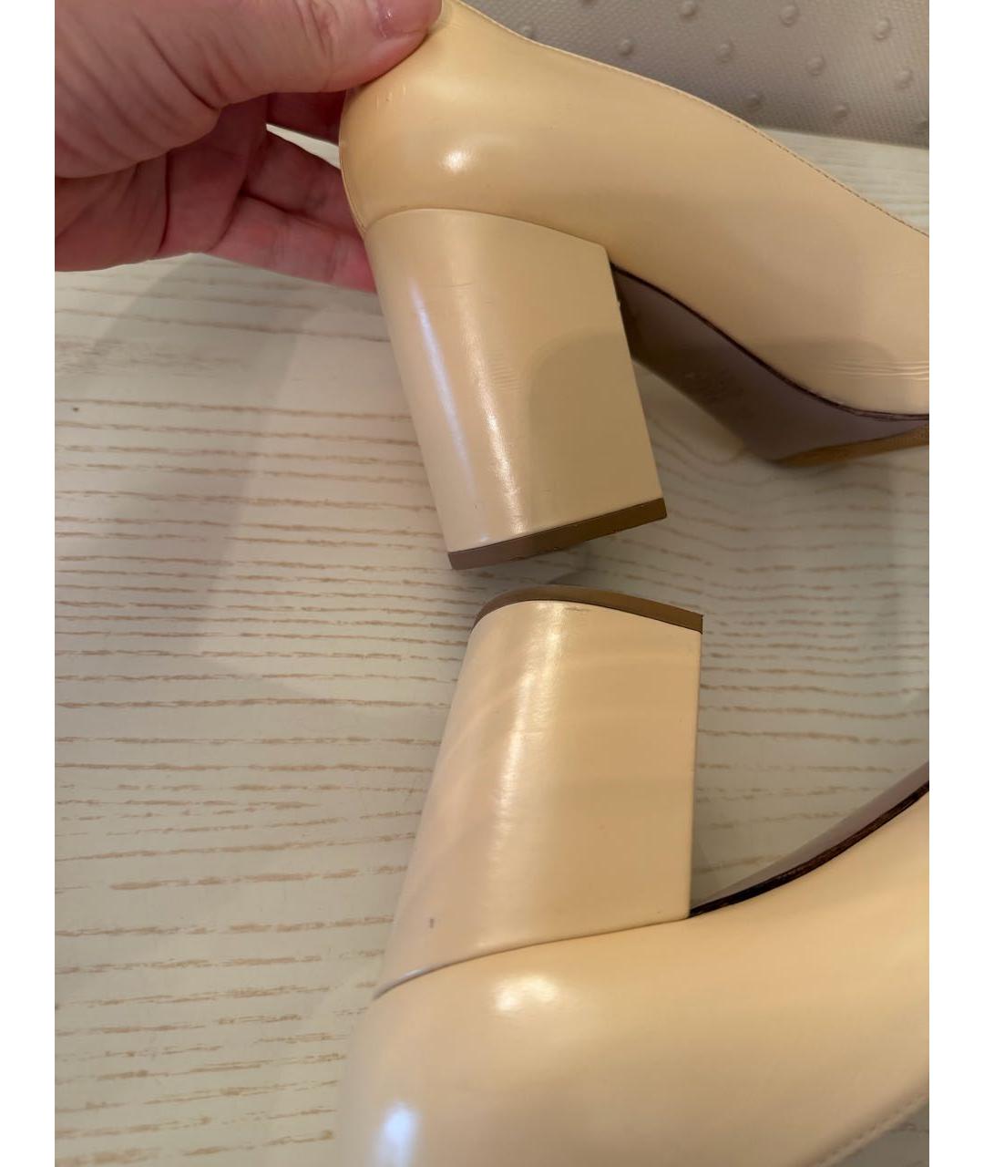 VALENTINO Бежевые кожаные туфли, фото 6