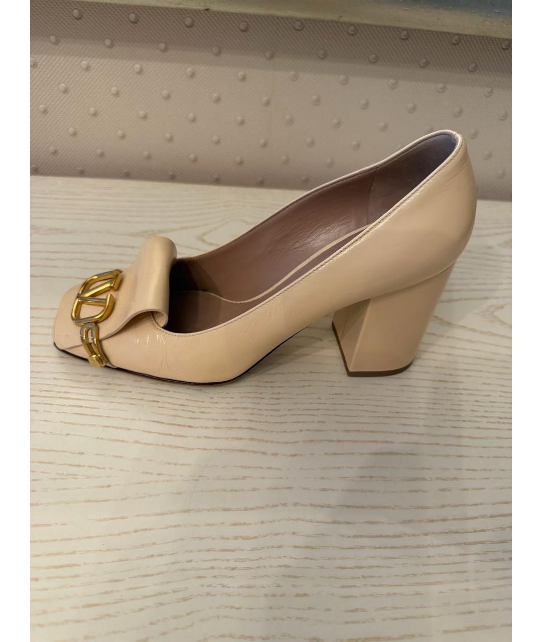VALENTINO Бежевые кожаные туфли, фото 9