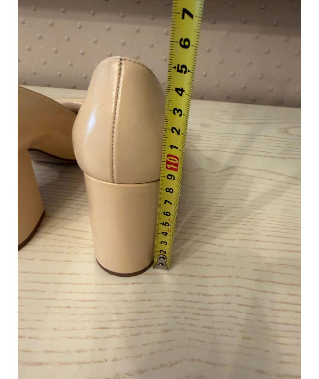 VALENTINO Бежевые кожаные туфли, фото 8