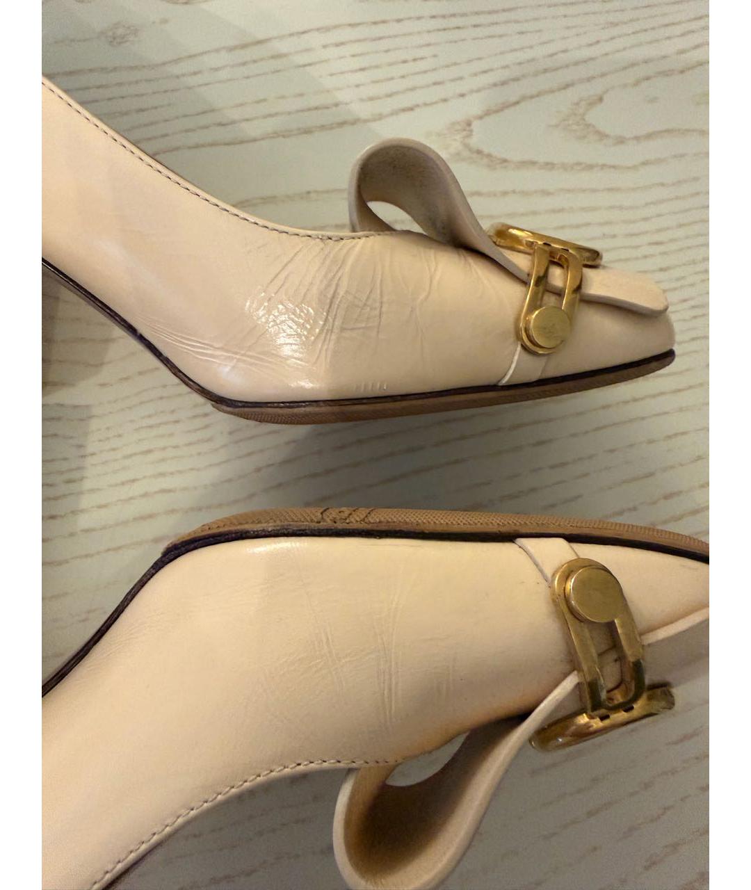 VALENTINO Бежевые кожаные туфли, фото 7