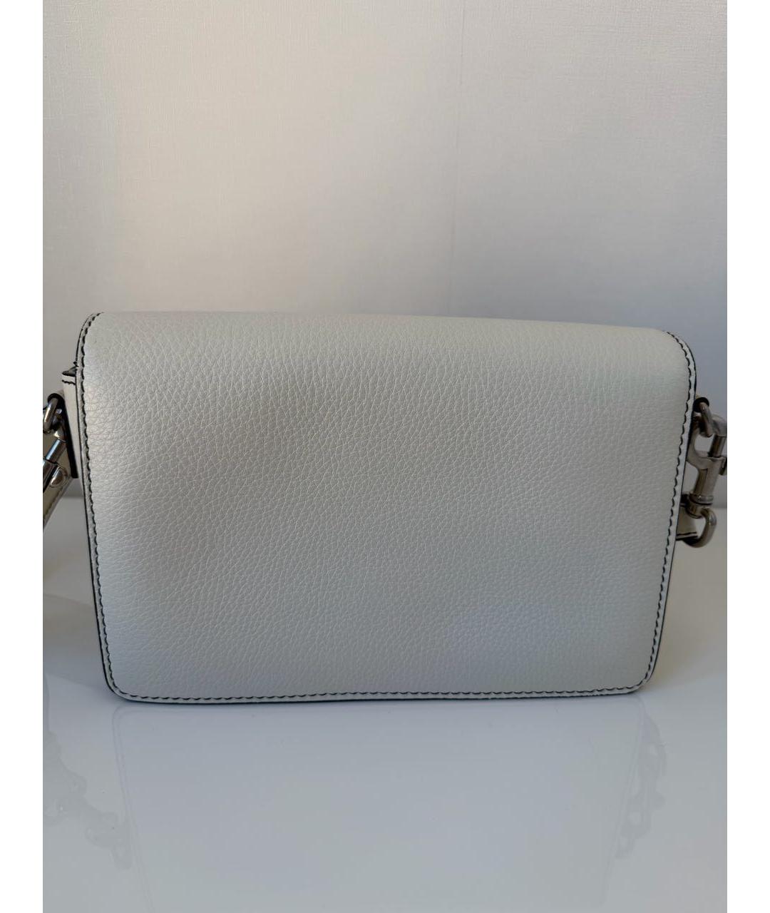 CHRISTIAN DIOR Белая кожаная сумка через плечо, фото 7