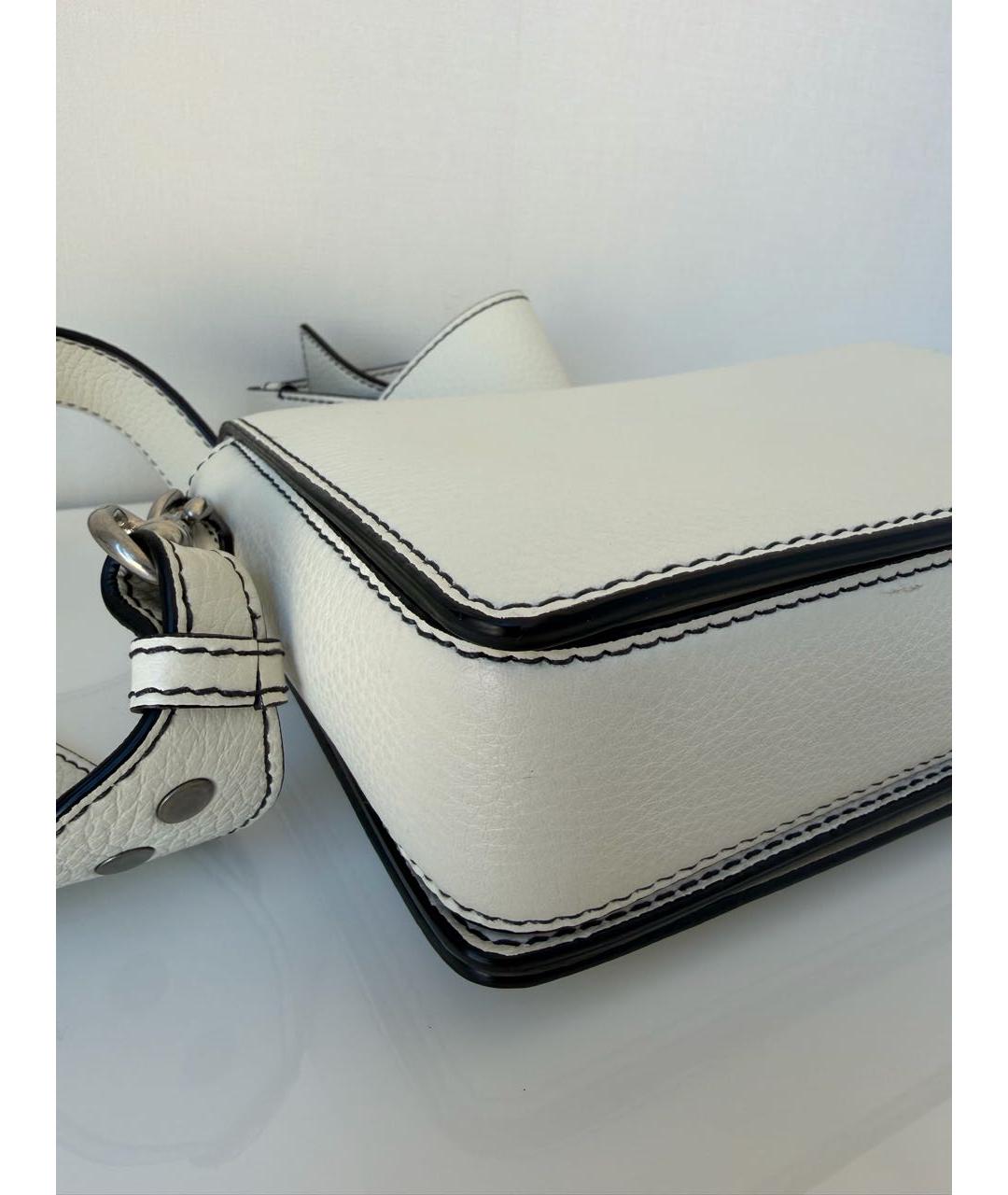 CHRISTIAN DIOR Белая кожаная сумка через плечо, фото 5