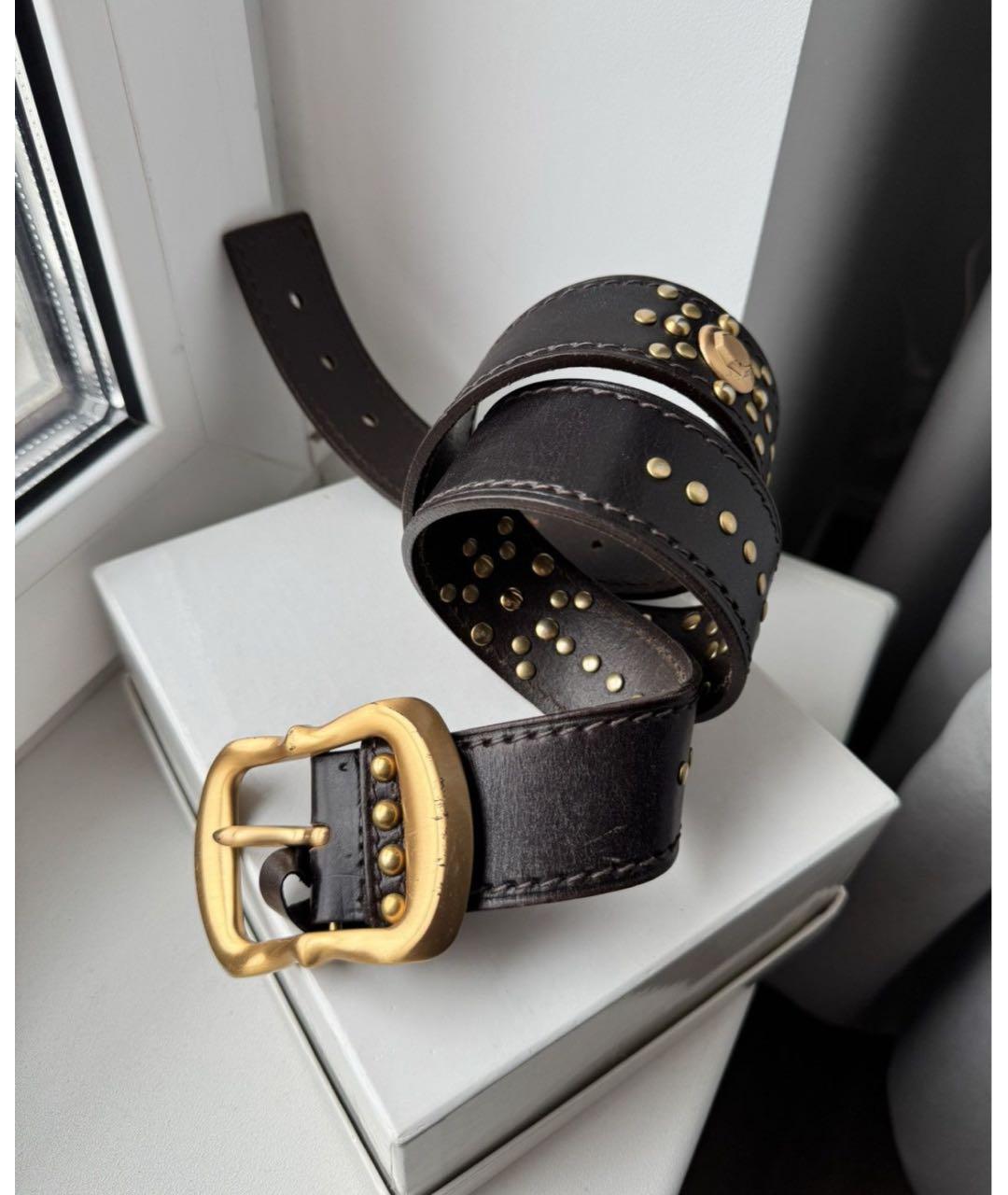 PRADA Коричневый кожаный ремень, фото 5