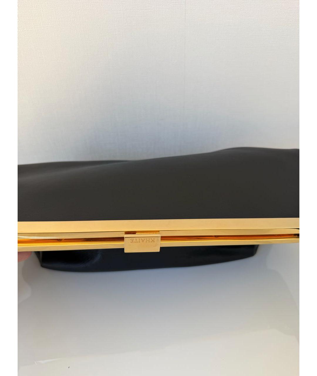 KHAITE Черная кожаная сумка через плечо, фото 6