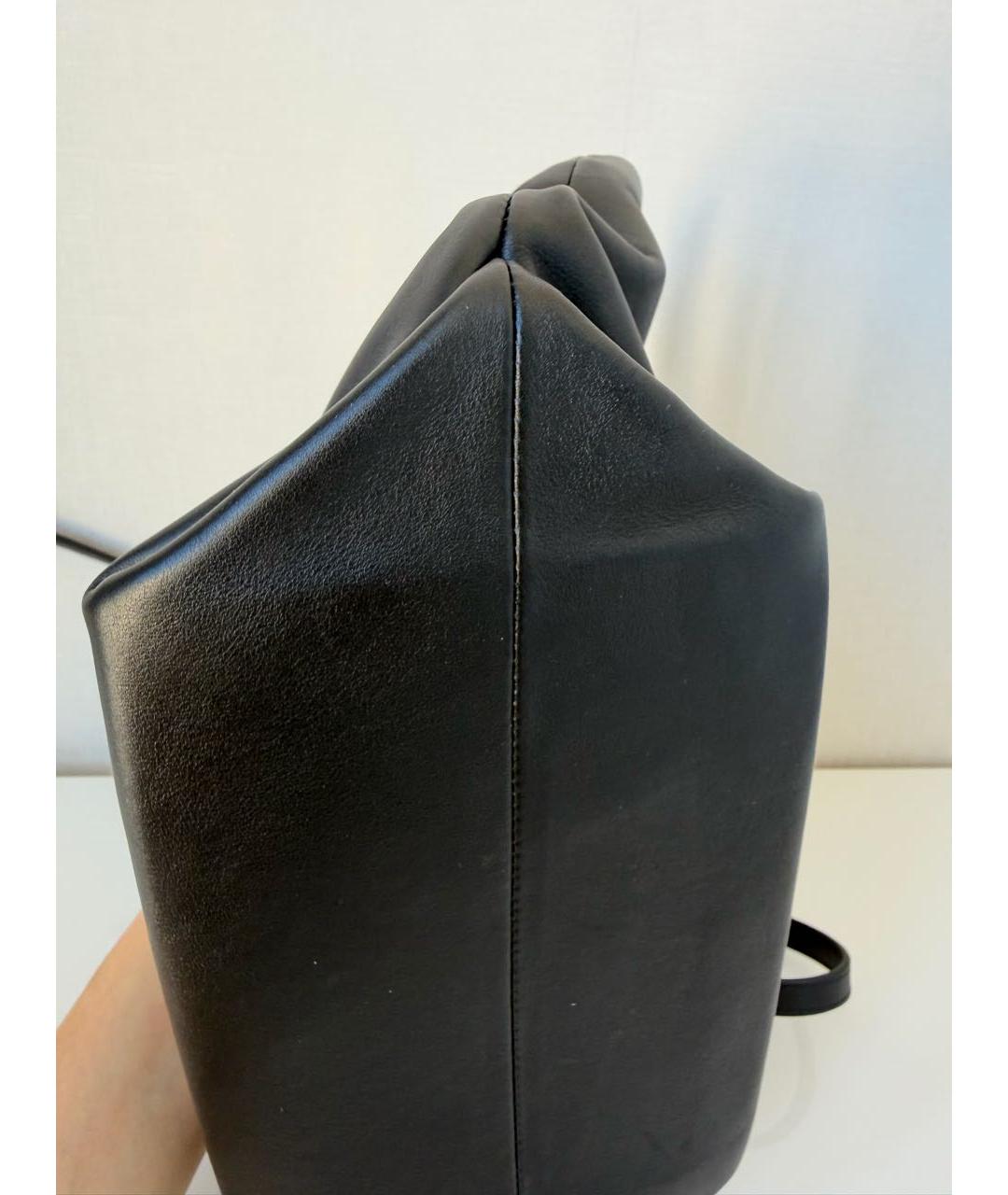 KHAITE Черная кожаная сумка через плечо, фото 5