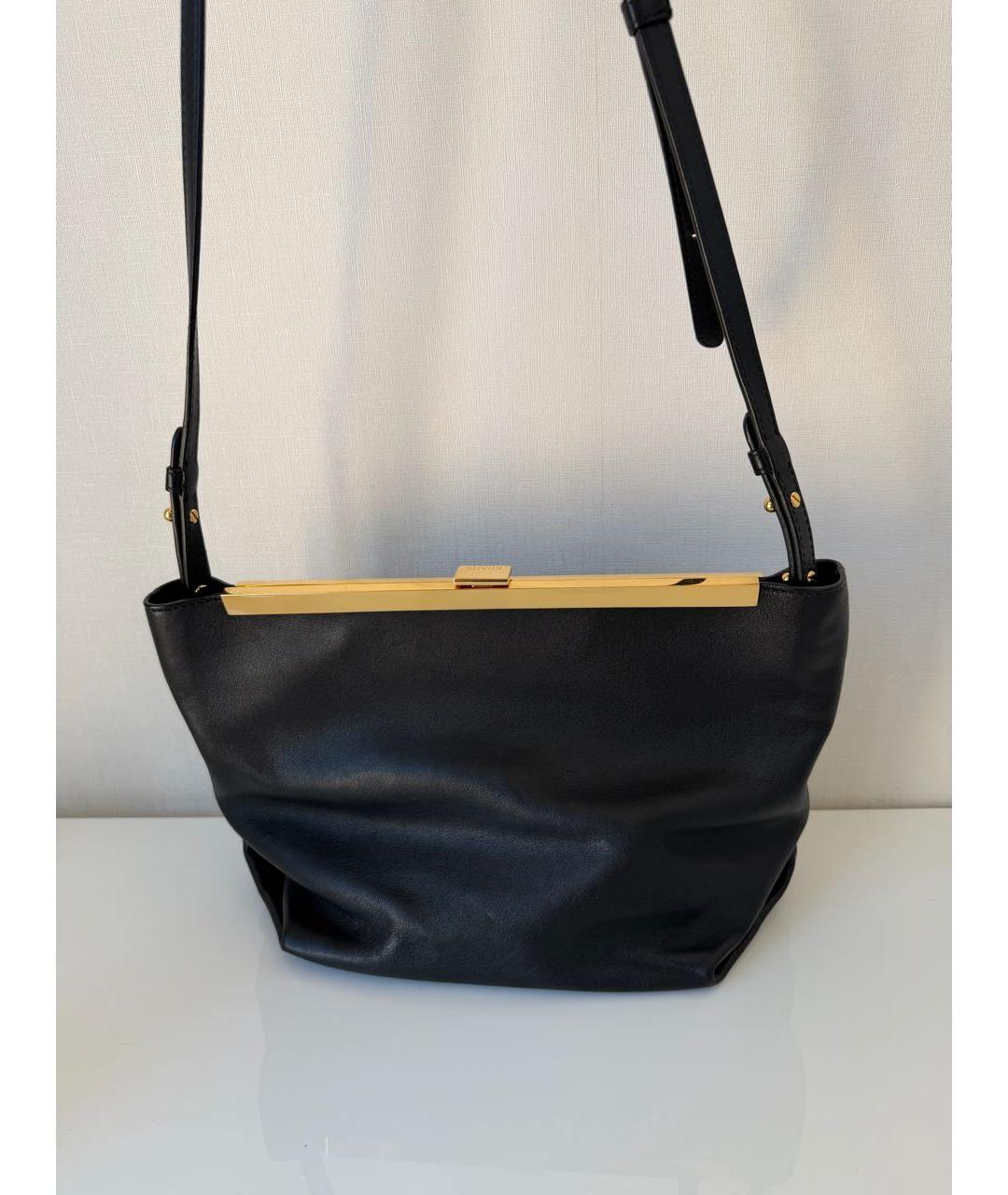KHAITE Черная кожаная сумка через плечо, фото 4