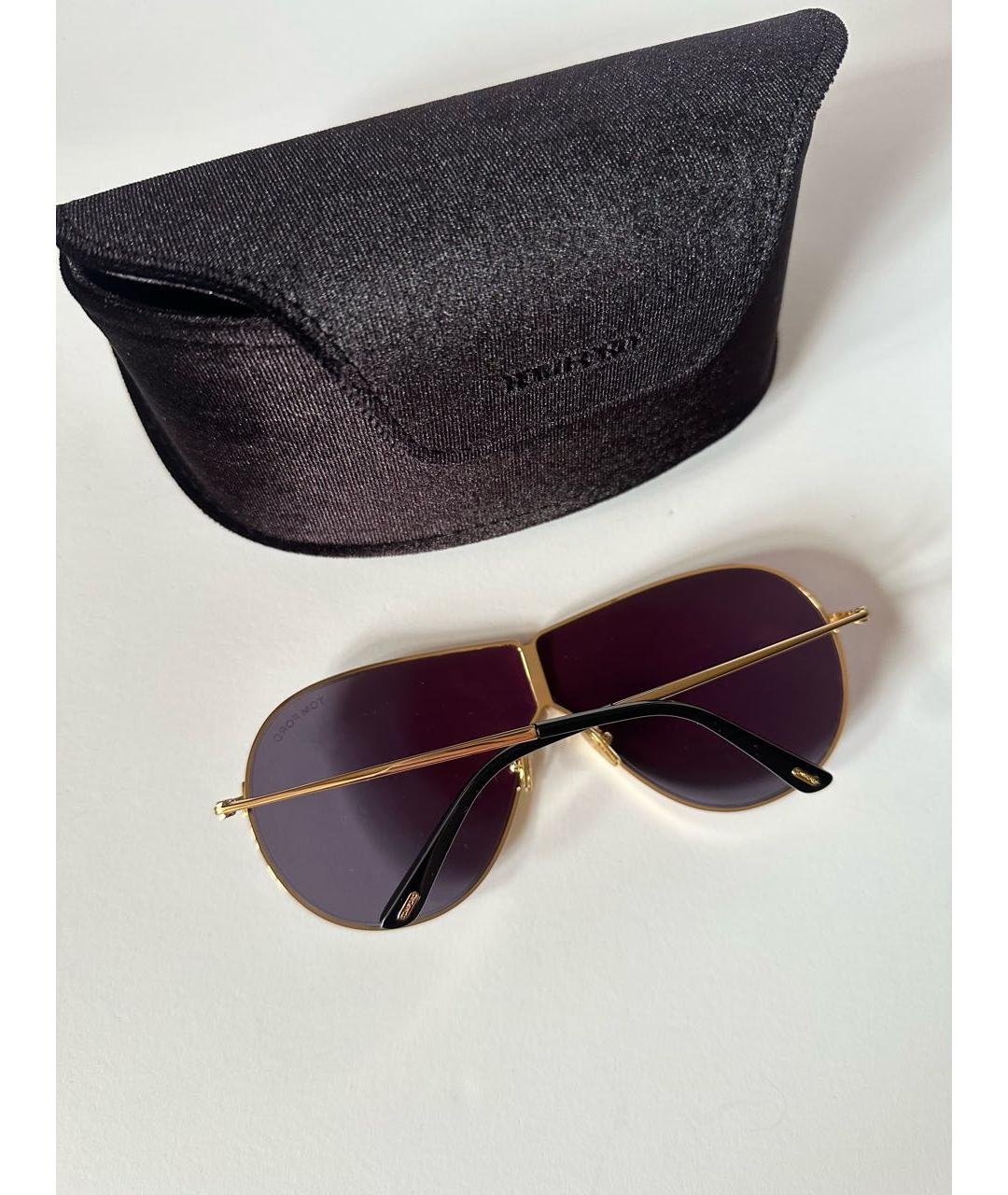 TOM FORD Серые металлические солнцезащитные очки, фото 4