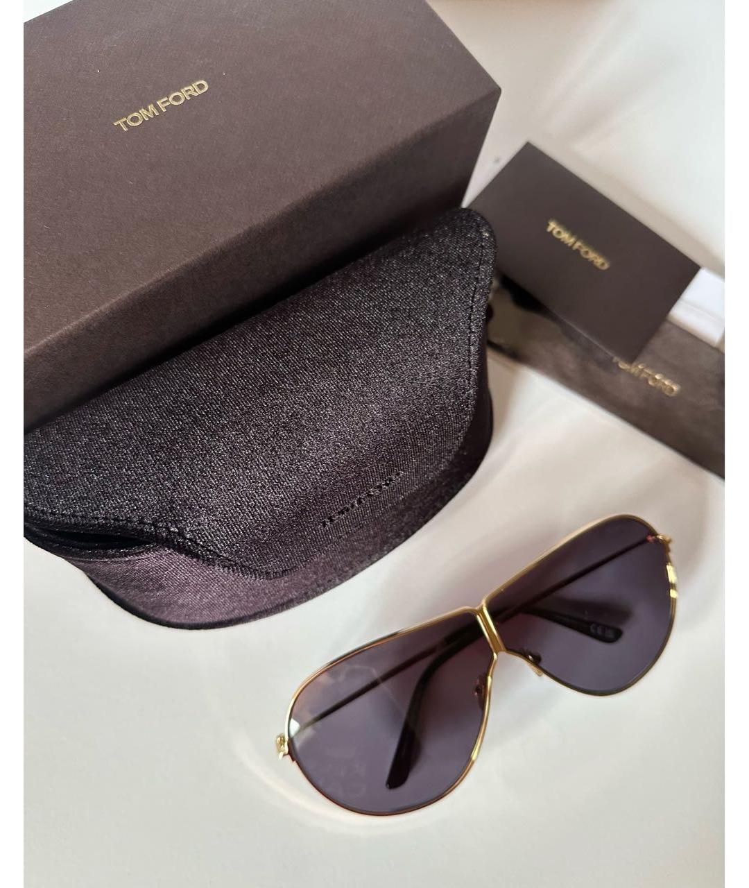 TOM FORD Серые металлические солнцезащитные очки, фото 5