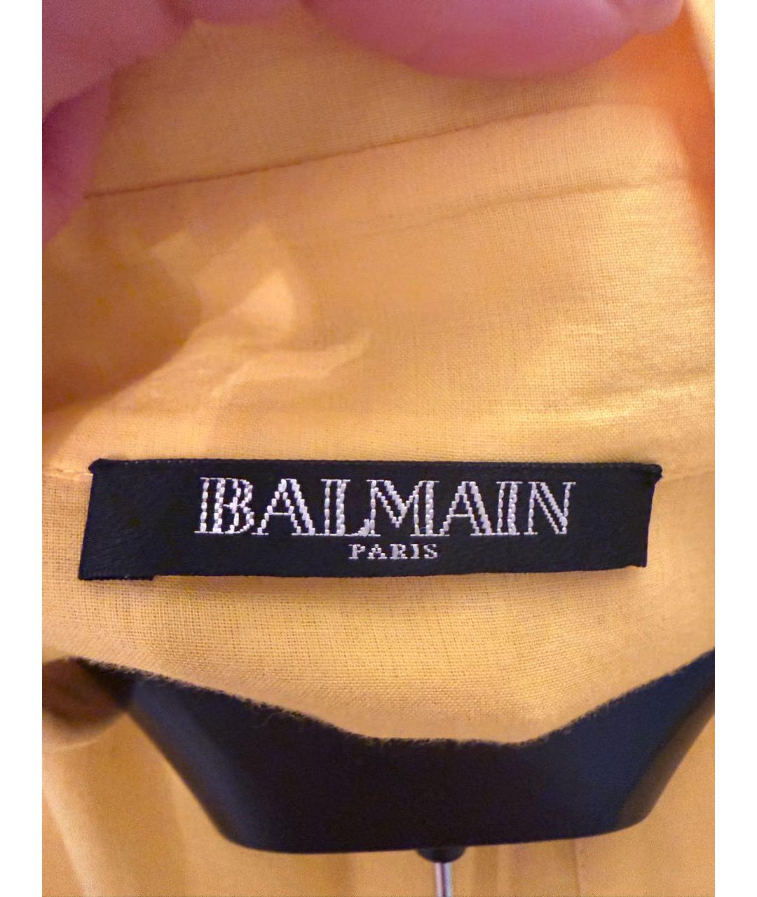 BALMAIN Желтая рубашка, фото 3