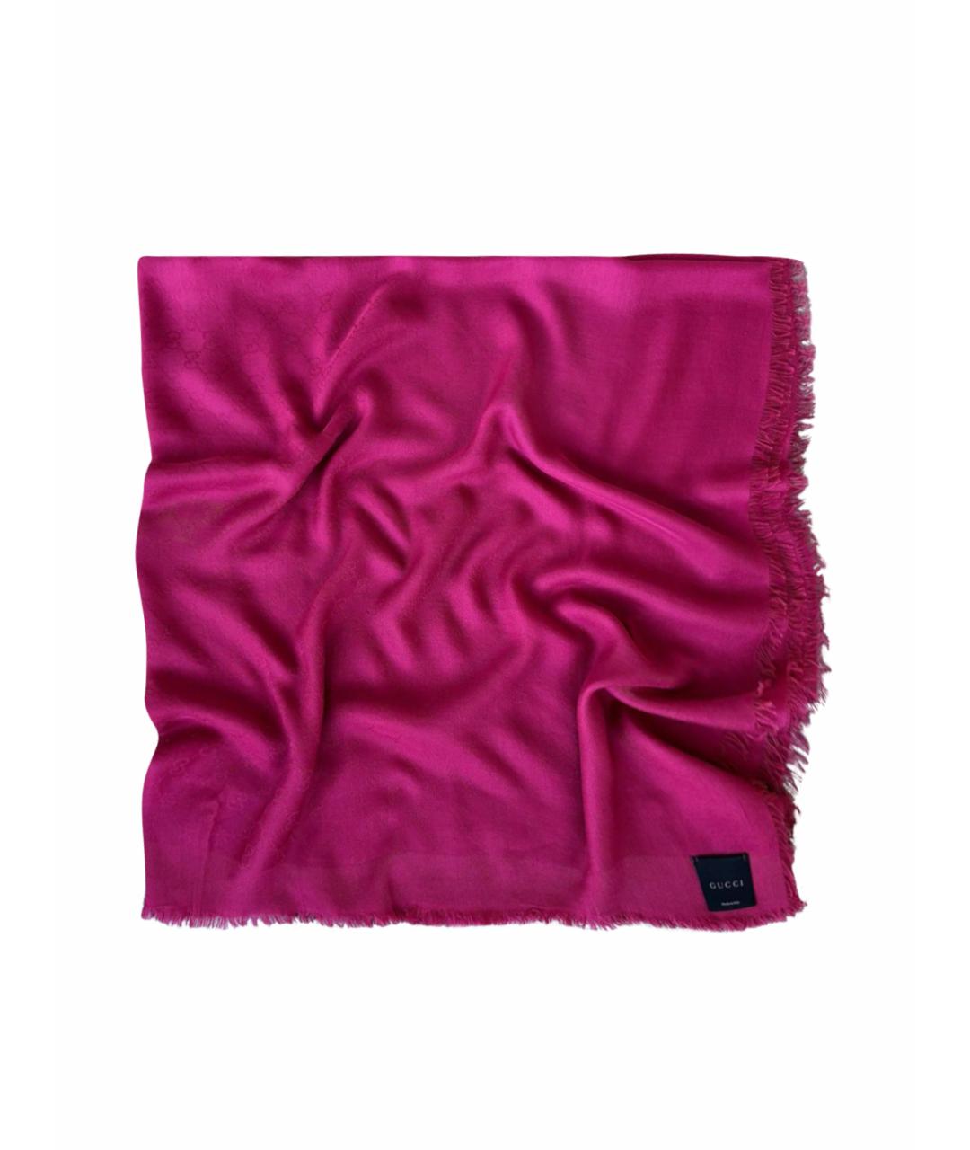 GUCCI Коралловый шелковый платок, фото 1
