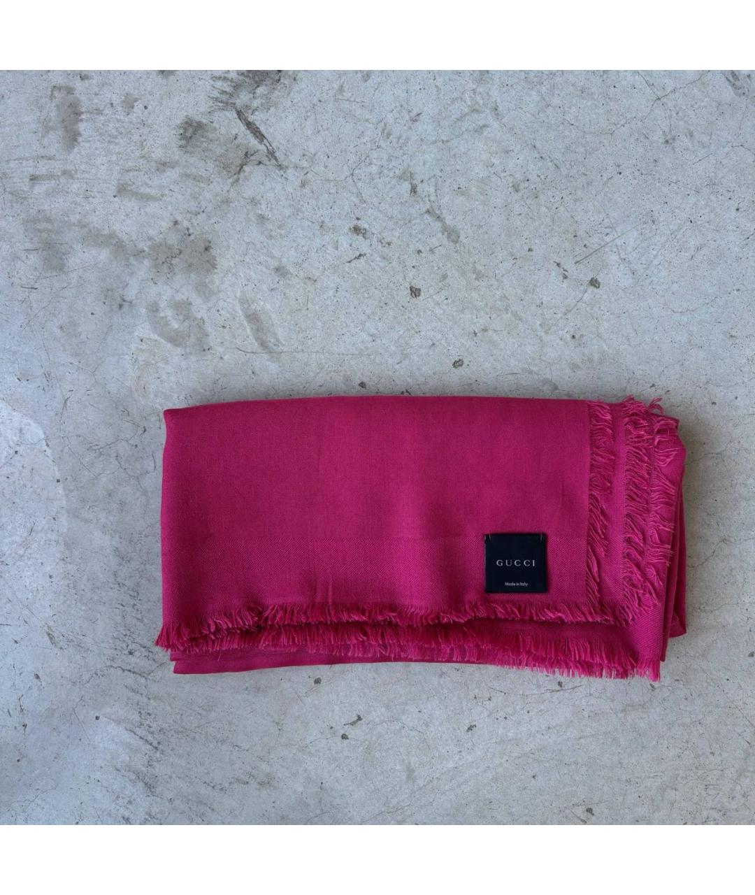 GUCCI Коралловый шелковый платок, фото 2