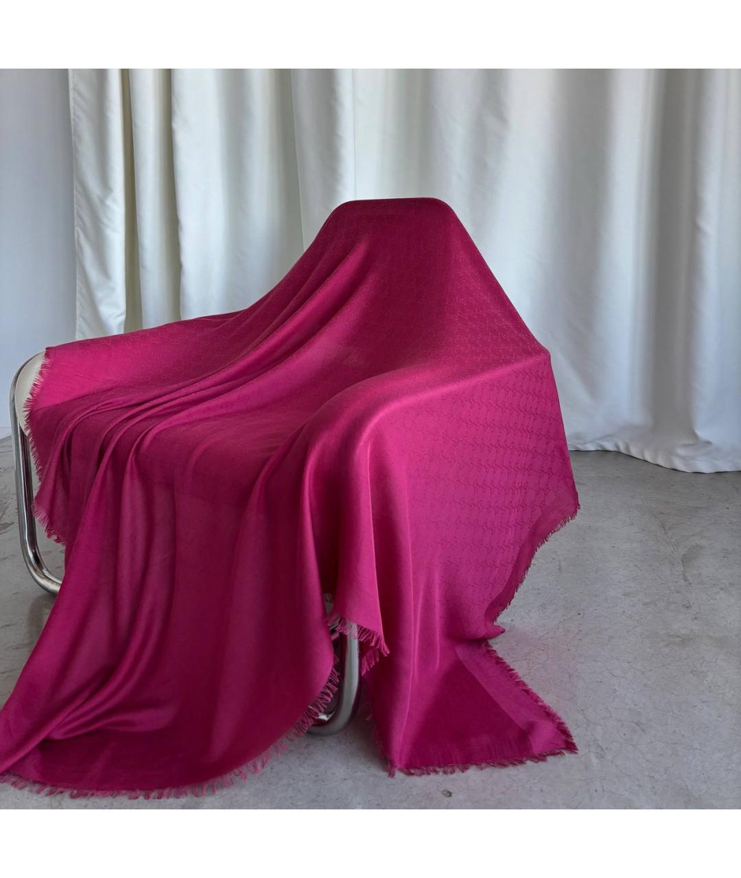 GUCCI Коралловый шелковый платок, фото 3