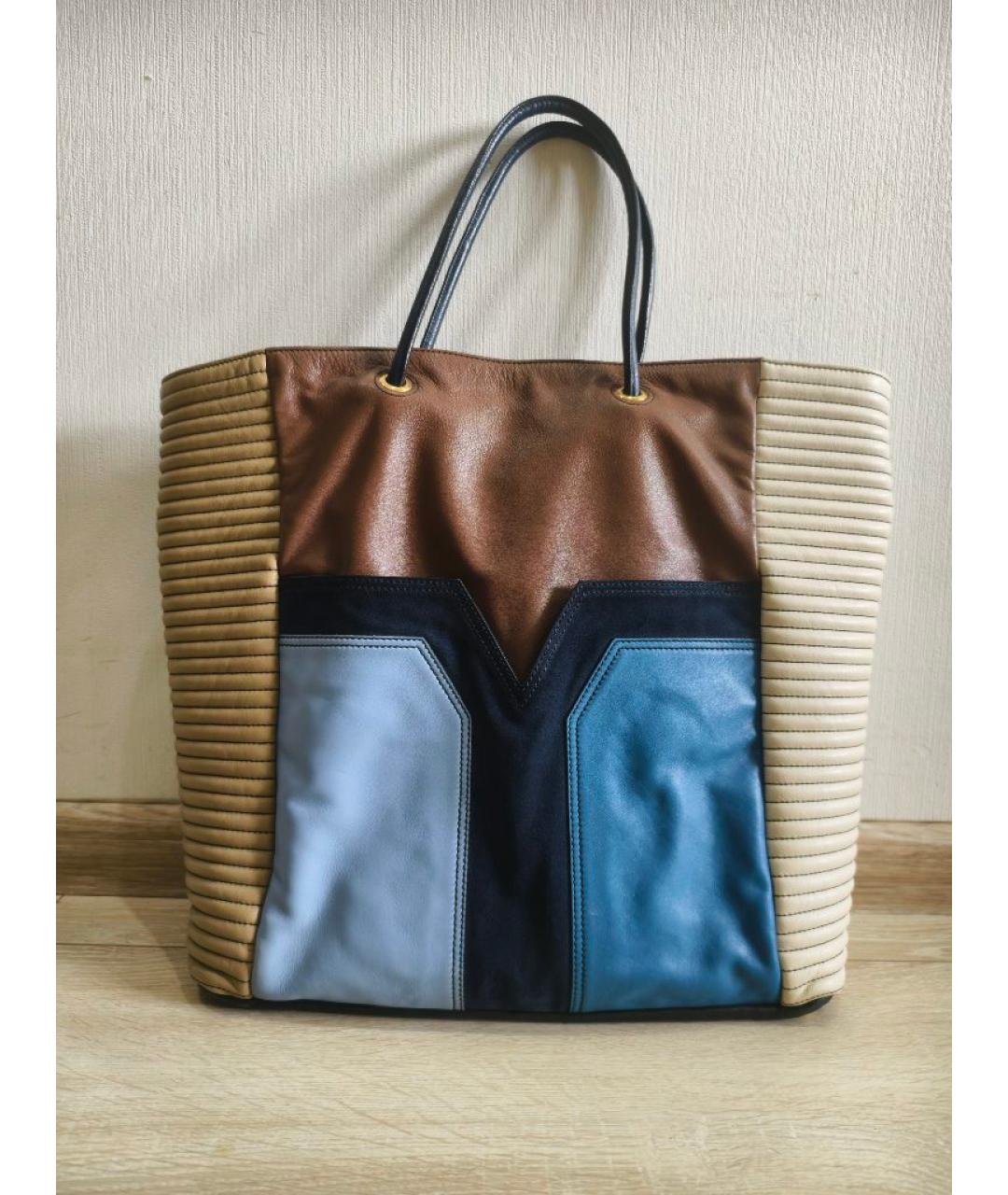 SAINT LAURENT Мульти кожаная сумка тоут, фото 7