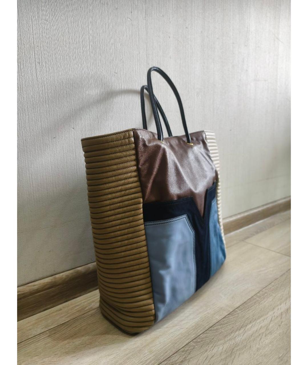 SAINT LAURENT Мульти кожаная сумка тоут, фото 2