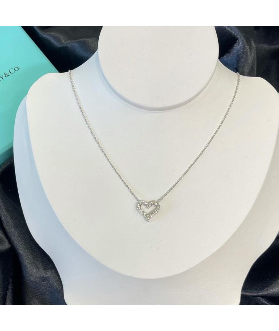 TIFFANY&CO Белая платиновая подвеска, фото 5