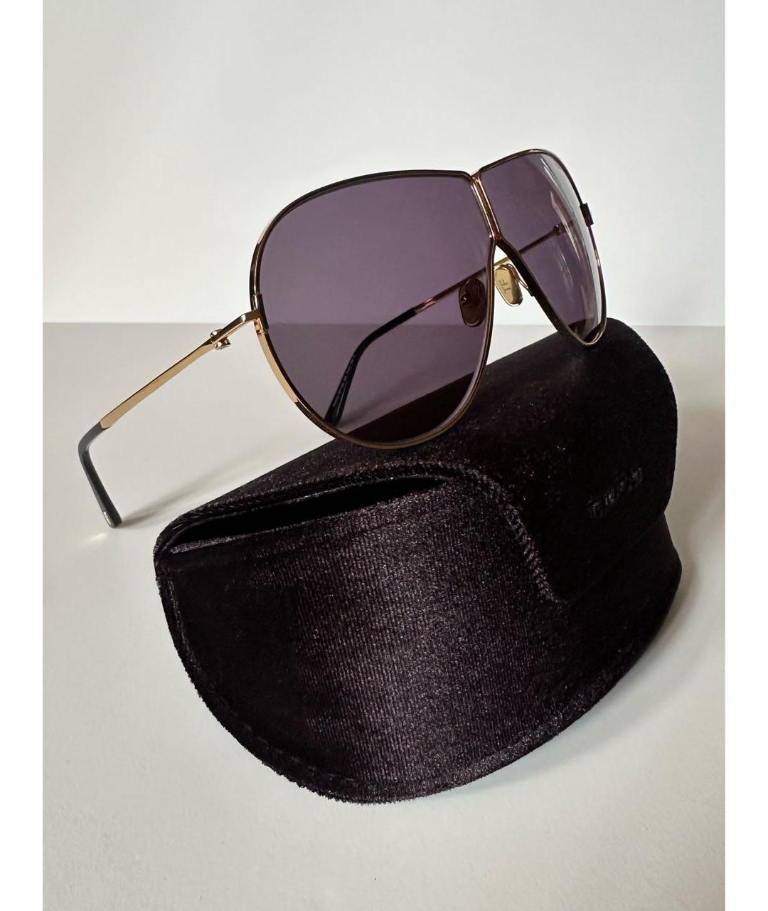 TOM FORD Серые металлические солнцезащитные очки, фото 6